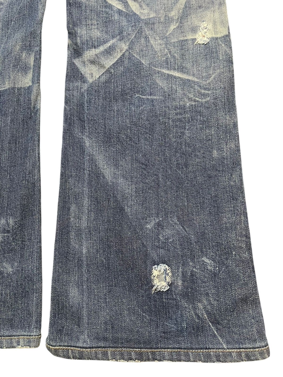 Diesel Vintage Diesel Industry Faded Wash Distress Wide Leg Jeans Size US 30 / EU 46 - 8 Thumbnail