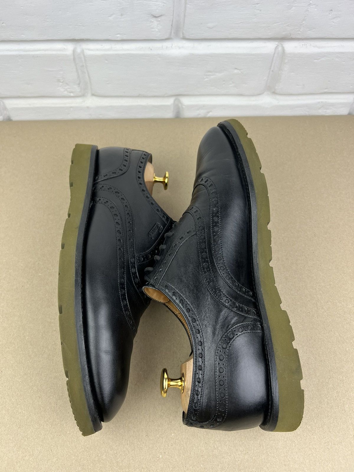Gucci GUCCI Oxfords Brogues Leather Shoes Lace Up Logo Black Men’s Size US 9.5 / EU 42-43 - 10 Thumbnail