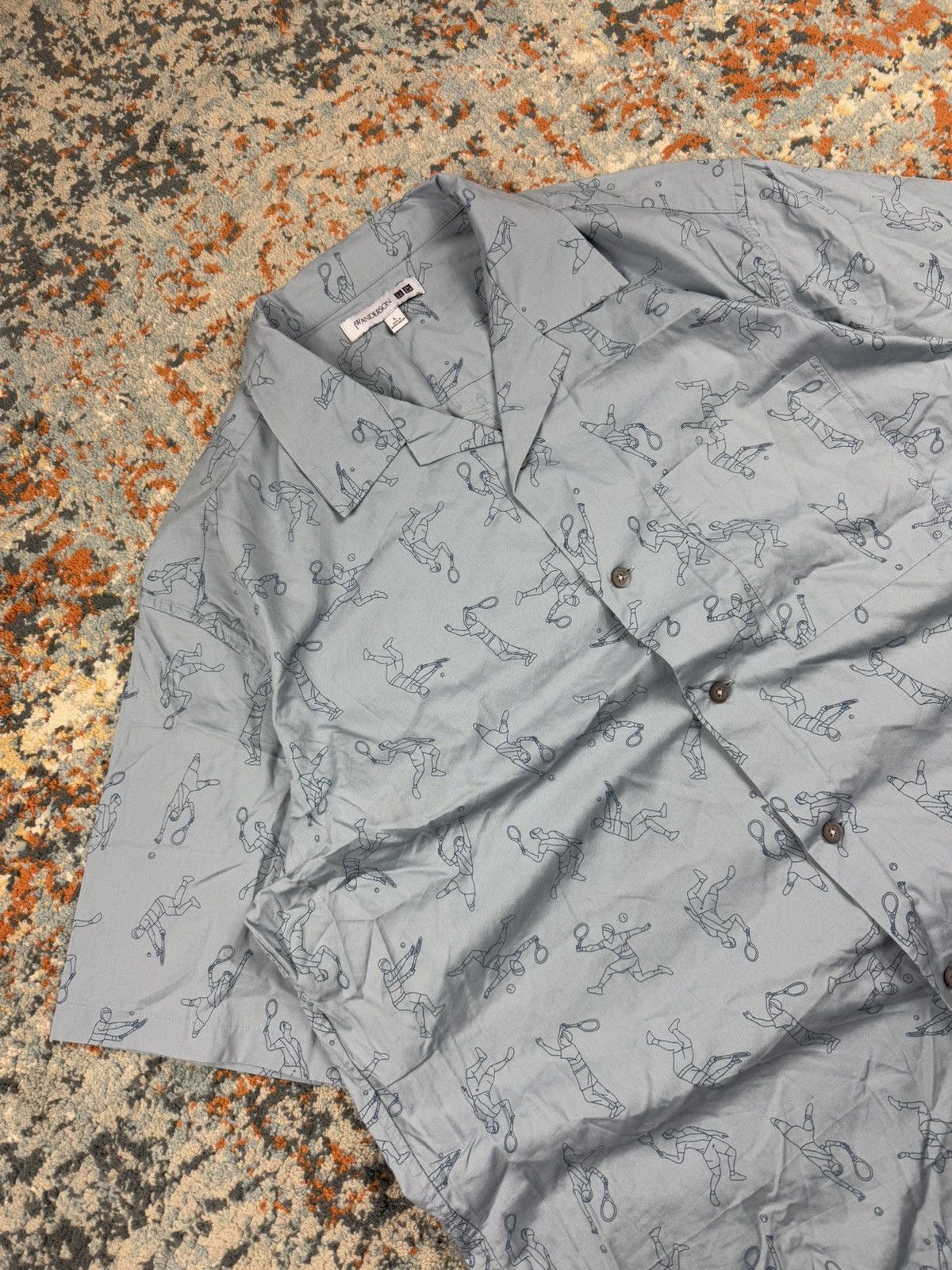 JW Anderson × Uniqlo J.W Anderson x Uniqlo tennis player print short sleeve shirt Size US XL / EU 56 / 4 - 5 Thumbnail
