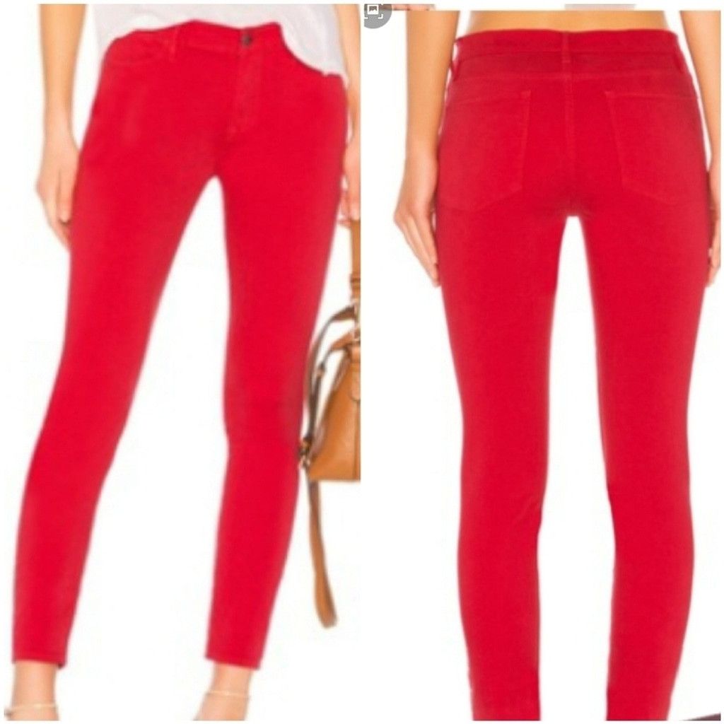 Frame Frame Le High Skinny vintage red 5 pocket jeans pants sz 25 Size 25" / US 0 / IT 36 - 1 Thumbnail