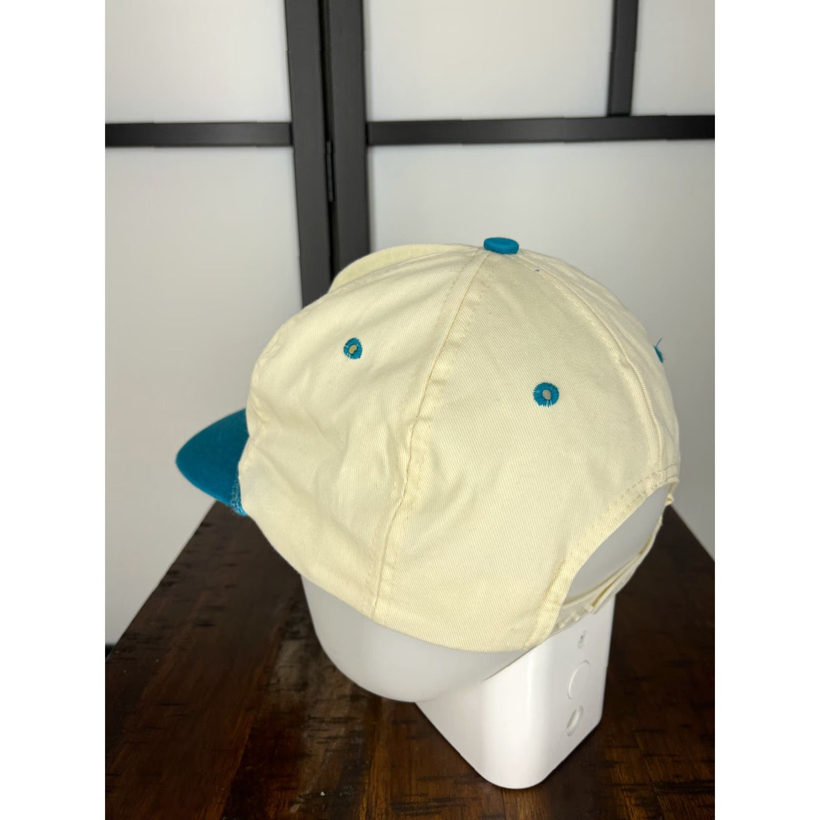 Vintage Lace Hat Snap Back Unisex Adults One Size Blue Cotton Polyester Blend 90s Outdoor Size ONE SIZE - 5 Thumbnail