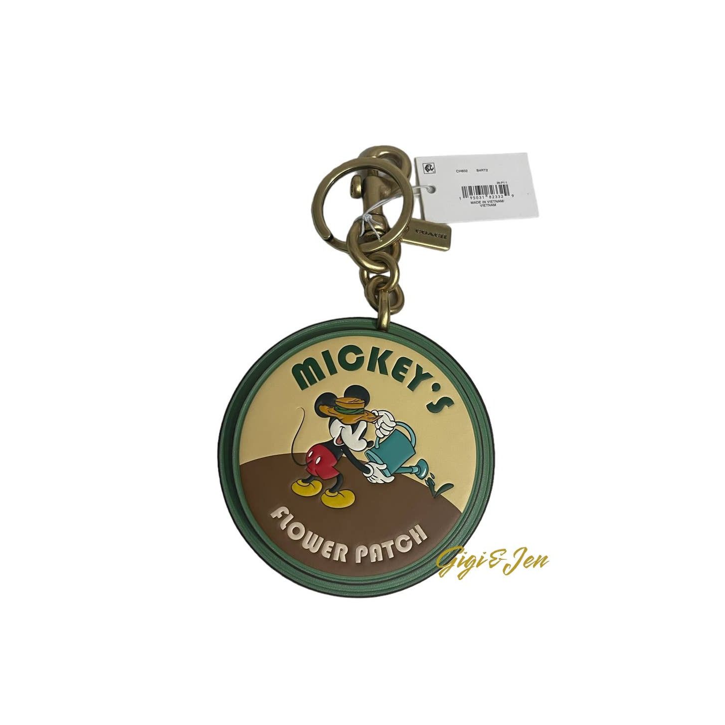 Coach Coach X Disney Mickey’s Flower Patch Bag Charm Keychain Size ONE SIZE - 1 Thumbnail