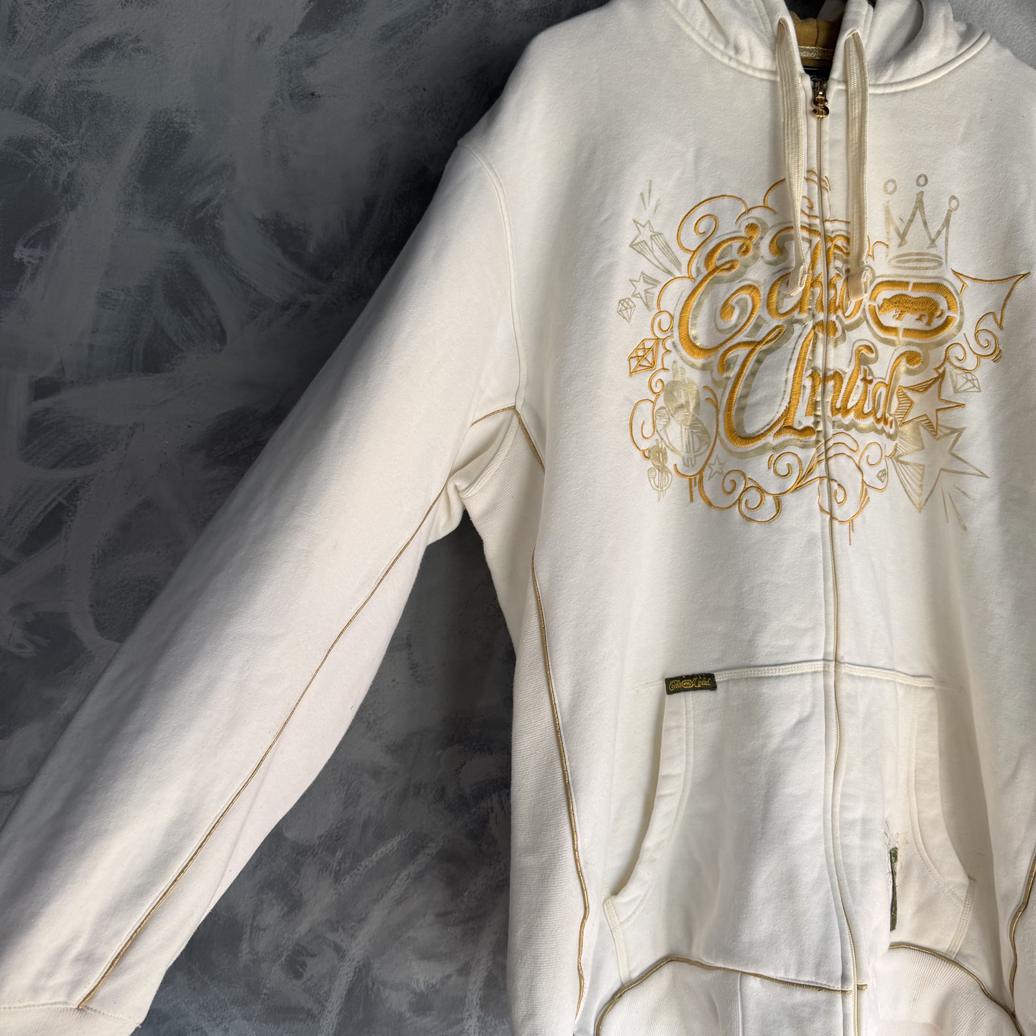 Ecko Unltd. Vintage Ecko Unltd Hoodie Mens 2XL White Gold Sweatshirt Size US XL / EU 56 / 4 - 3 Thumbnail