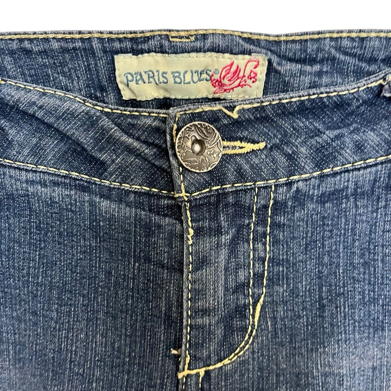 Vintage Paris Blues Vintage 90s Y2K Bermuda Denim Jean Shorts Size 3 Size 29" - 3 Thumbnail