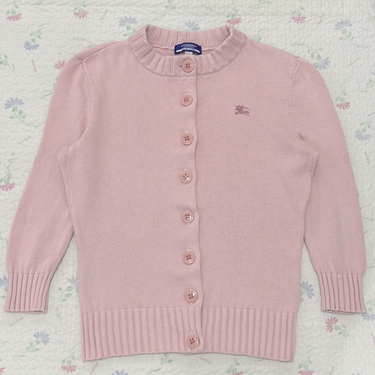 Burberry Burberry Blue Label Pink Cotton Cardigan Size M / US 6-8 / IT 42-44 - 1 Thumbnail