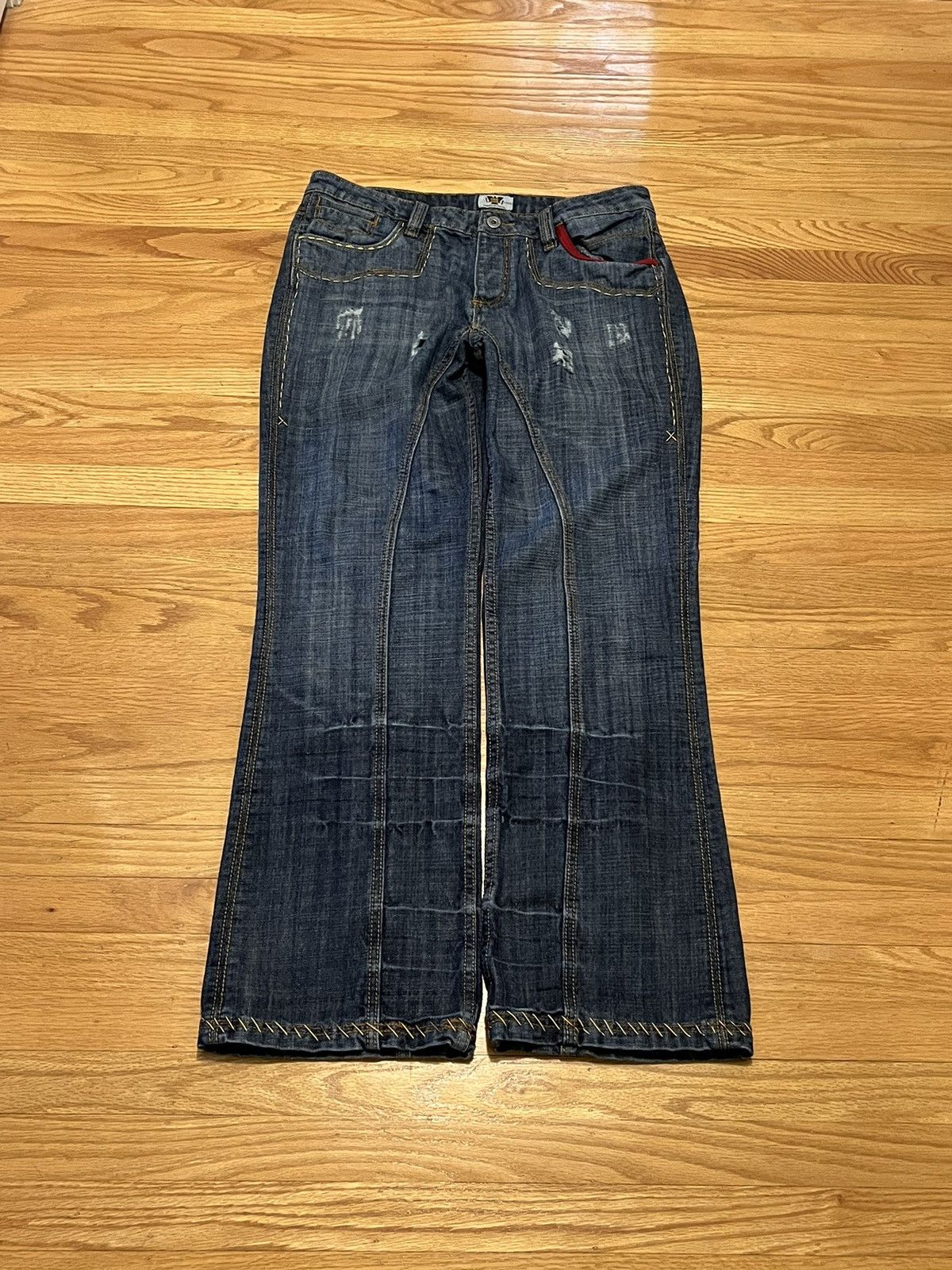 Vintage Kapital Styled Baggy Bootcut Antik Denim Jeans size 34 Size US 34 / EU 50 - 1 Thumbnail