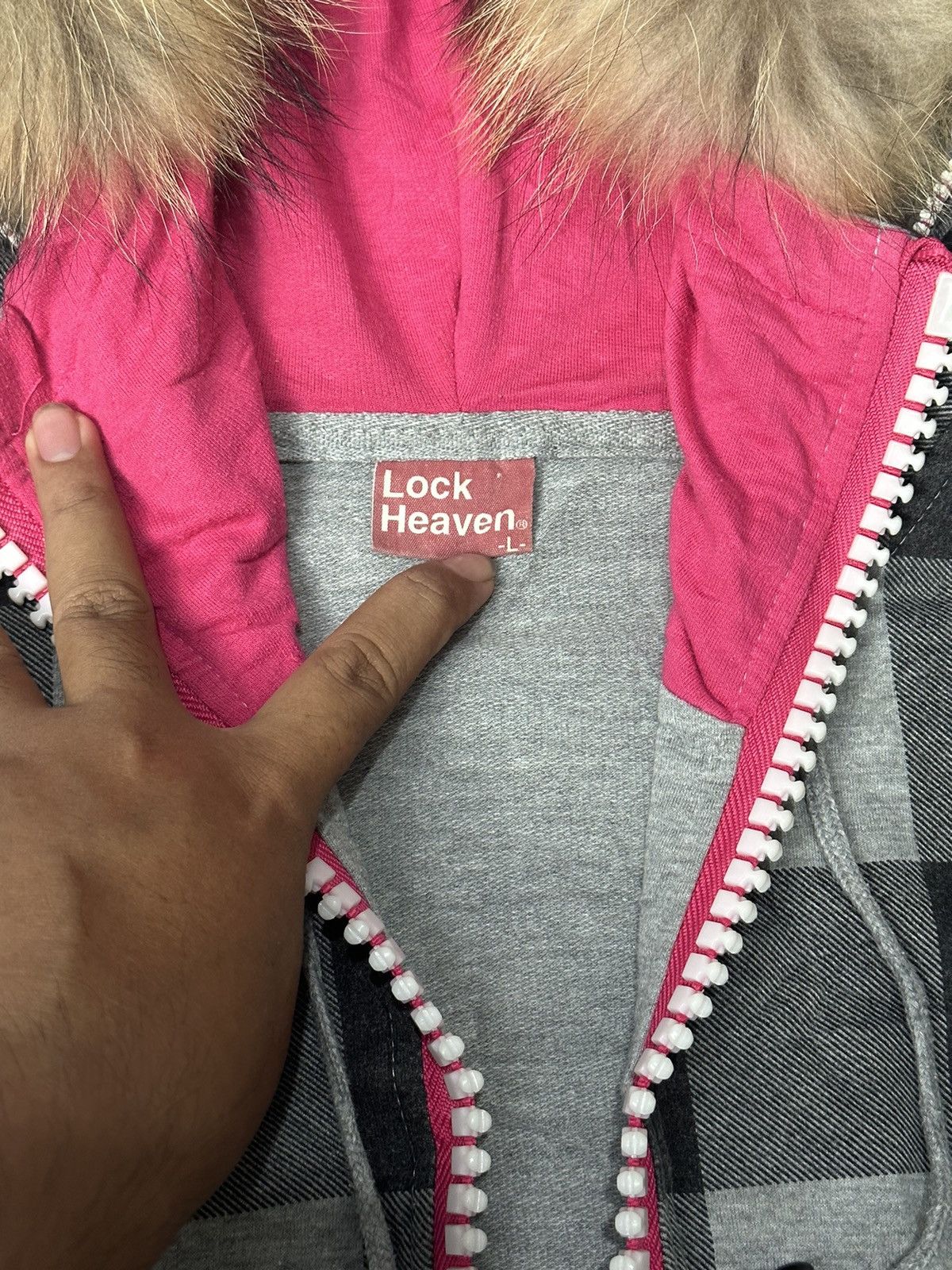 If Six Was Nine × Japanese Brand × Le Grande Bleu (L.G.B.) Lock Heaven Fur Zip Hoodie Size US L / EU 52-54 / 3 - 10 Thumbnail