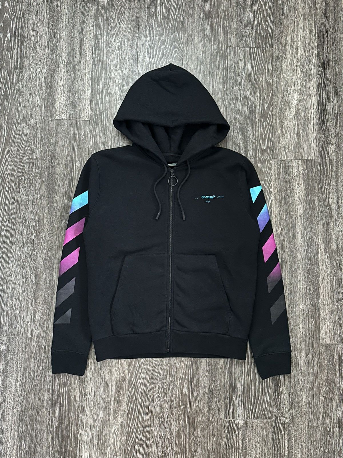 Off White Gradient Hoodie | Grailed