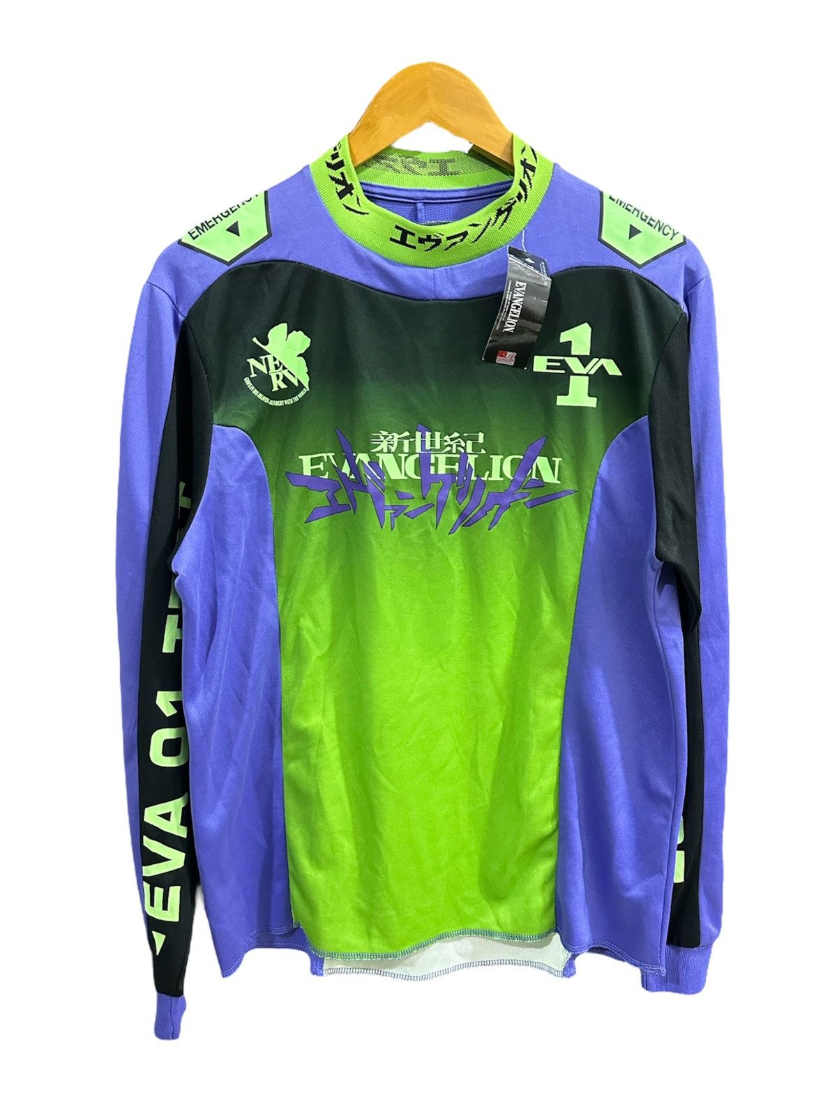 Anime × Japanese Brand 2021 Evagelion Nerv Neon Genesis Ikari Eva 1 L/S Shirt Size US M / EU 48-50 / 2 - 1 Thumbnail