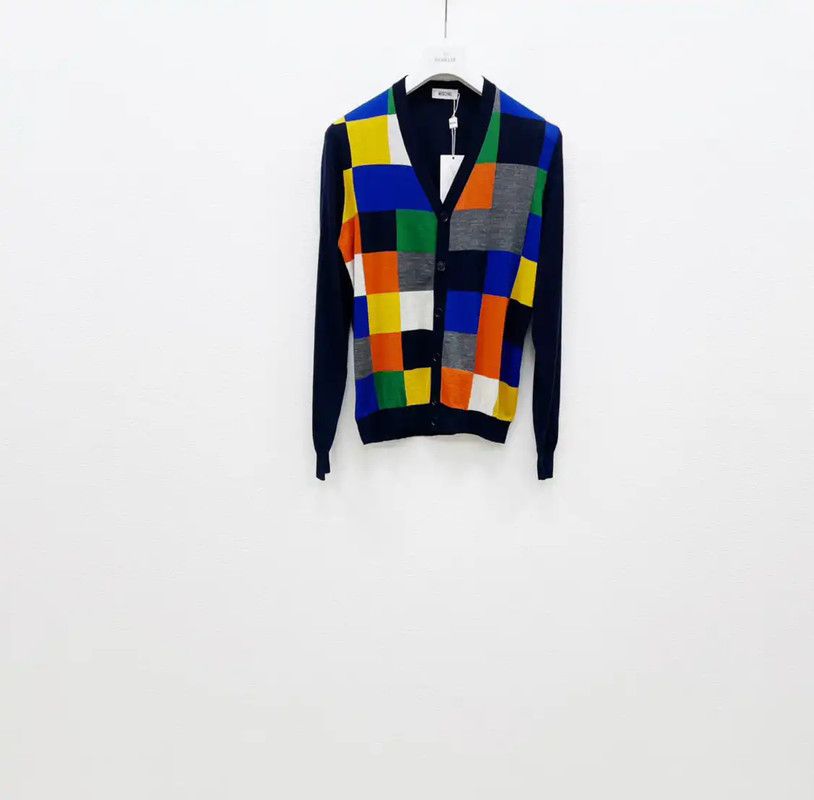 Moschino Moschino Colorful Patterned Cardigan for Men 0089 Size US S / EU 44-46 / 1 - 1 Thumbnail