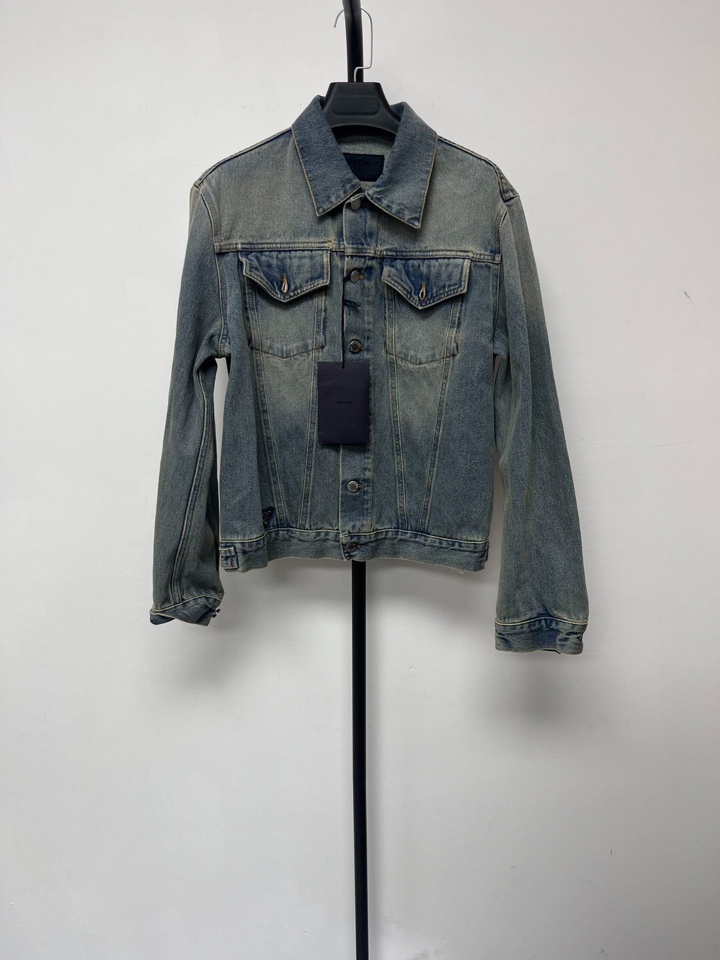 Prada Prada Light Blue Denim Jacket Size US L / EU 52-54 / 3 - 1 Thumbnail