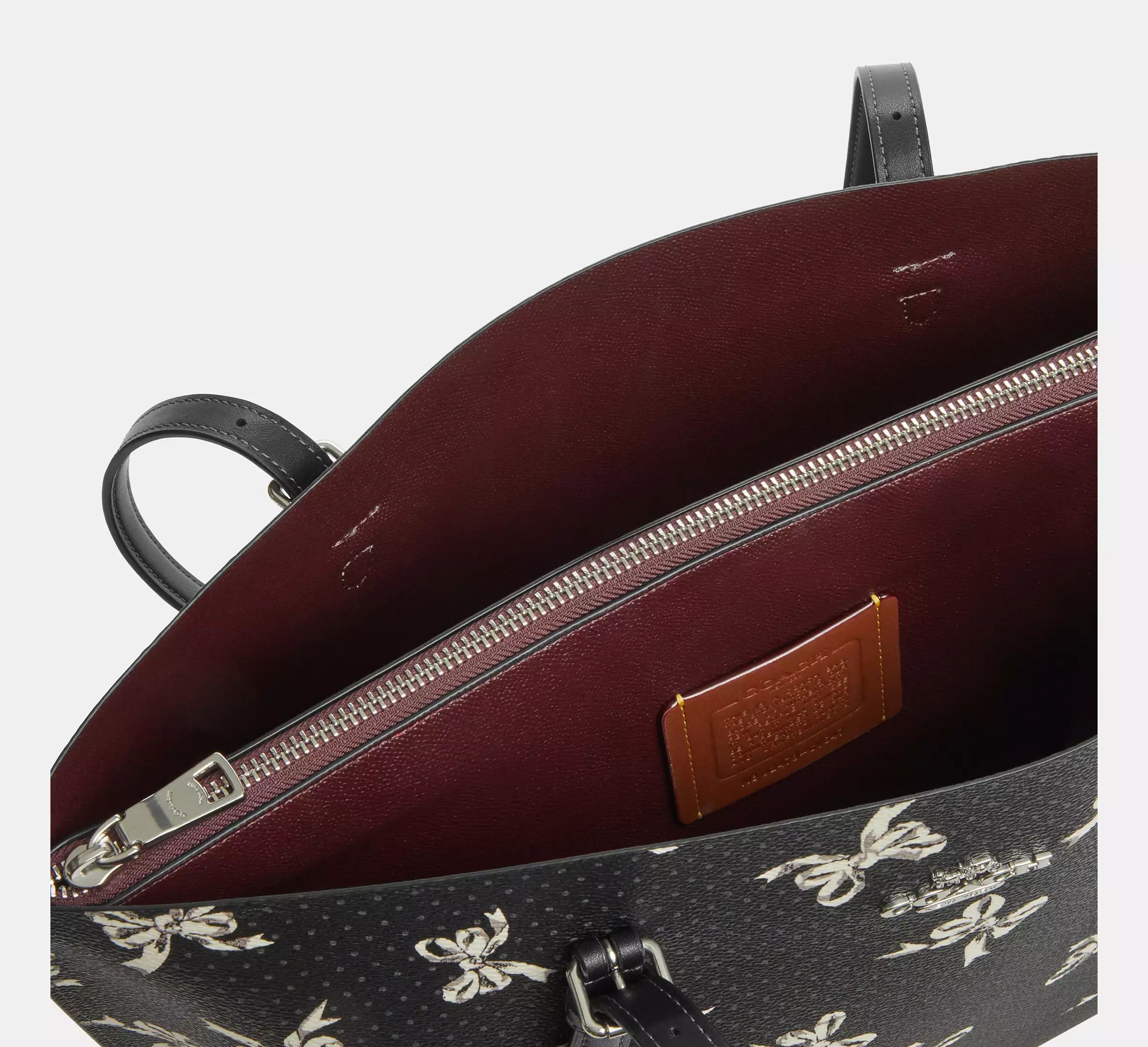Coach NWT Coach Mollie Tote Bag With Bow Print CY647 Size ONE SIZE - 11 Thumbnail