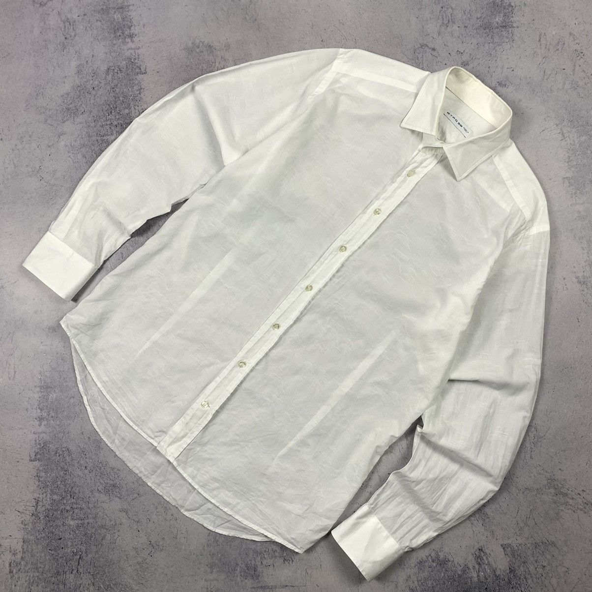 Etro Etro 39 Classic Formal White Shirt Button-Up Luxury Designer Size US S / EU 44-46 / 1 - 1 Thumbnail