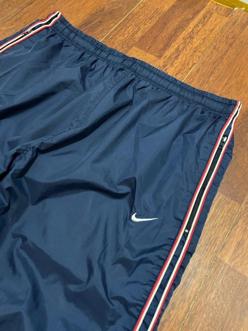 Nike Rare Early 2000's Navy Blue w/Sidetape Nike Trackpants Size US 38 / EU 54 - 2 Thumbnail