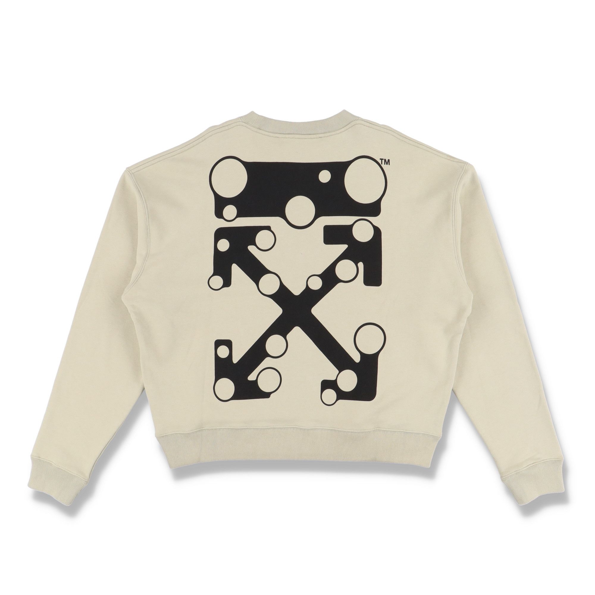 Off-White Beige Bubble Arrows Oversized Sweatshirt Size US M / EU 48-50 / 2 - 1 Thumbnail