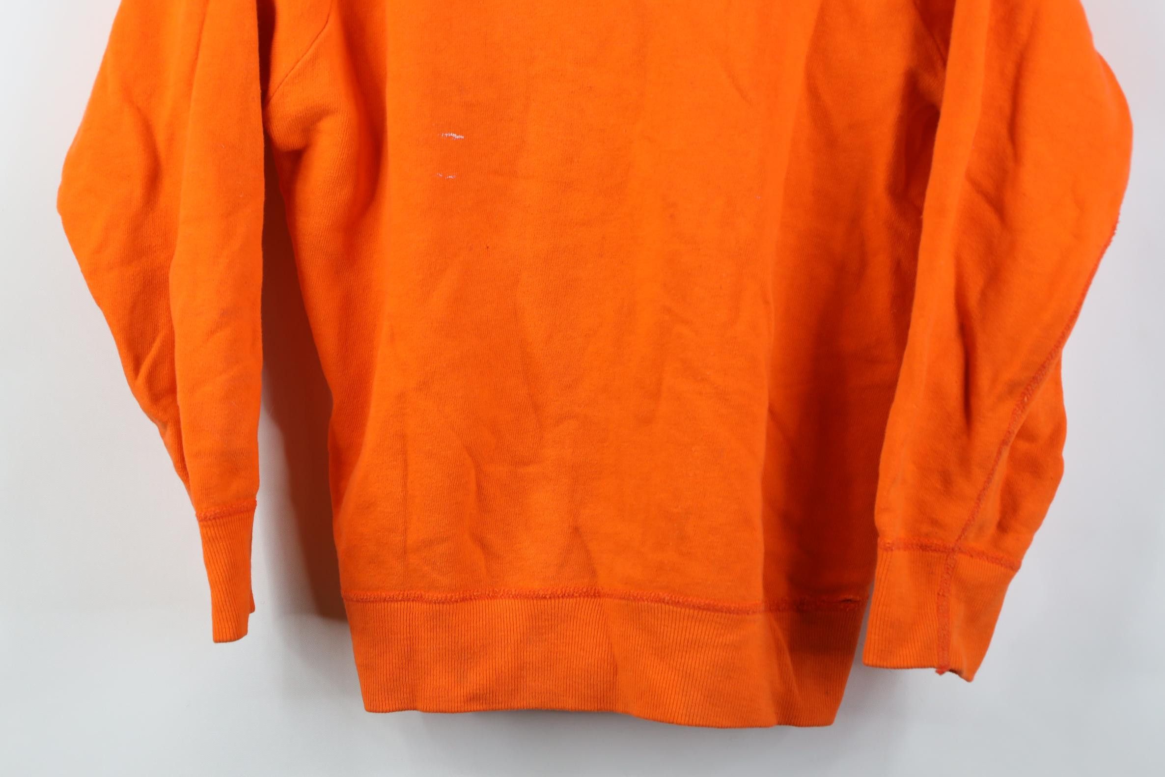 Vintage Vintage 70s Streetwear Blank Crewneck Sweatshirt Orange Size S / US 4 / IT 40 - 3 Thumbnail