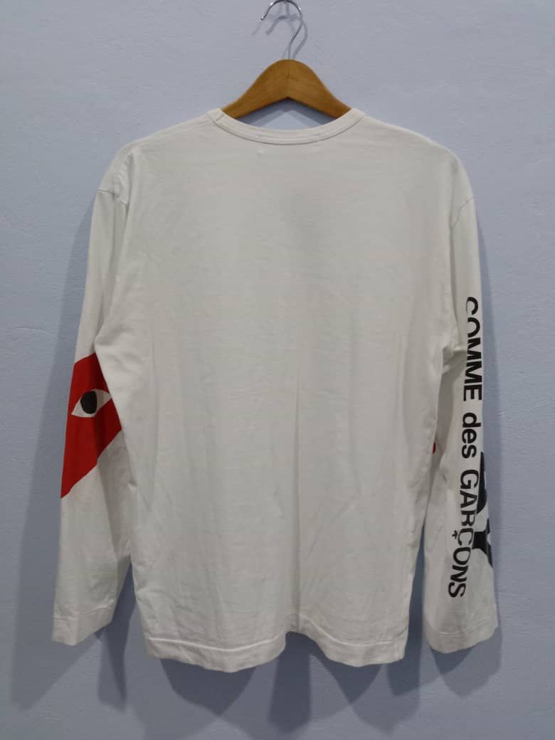 Comme des Garcons COMME DES GARCONS PLAY LONG SLEEVE SIDE LOGO TEE XL SIZE Size US L / EU 52-54 / 3 - 2 Thumbnail