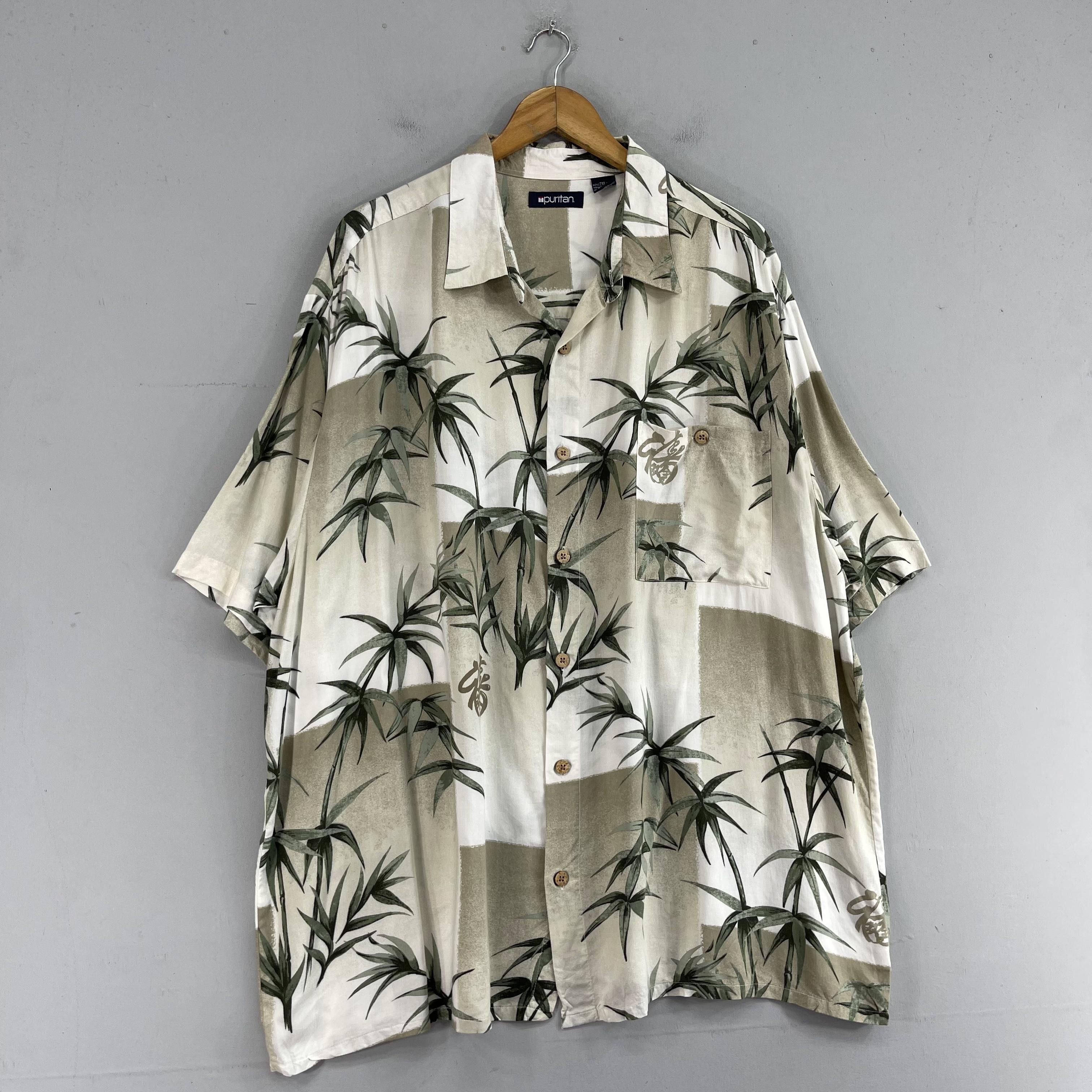 Puritan Vintage PURITAN Hawaii Japanese Bamboo Leaves Motive Shirt Size US XXL / EU 58 / 5 - 3 Thumbnail