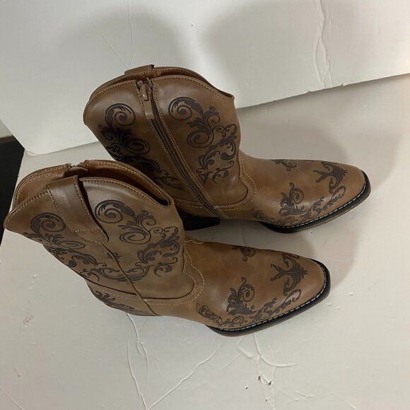Other Dream Pairs Brown Western Women’s Cowgirl Ankle Boots Size 6 Size US 6 / IT 36 - 4 Thumbnail