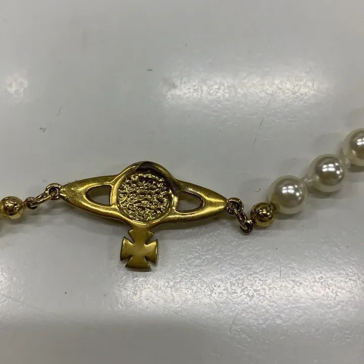 Vivienne Westwood Vivienne Westwood Pearl Brass Bracelet for Women Size ONE SIZE - 3 Thumbnail