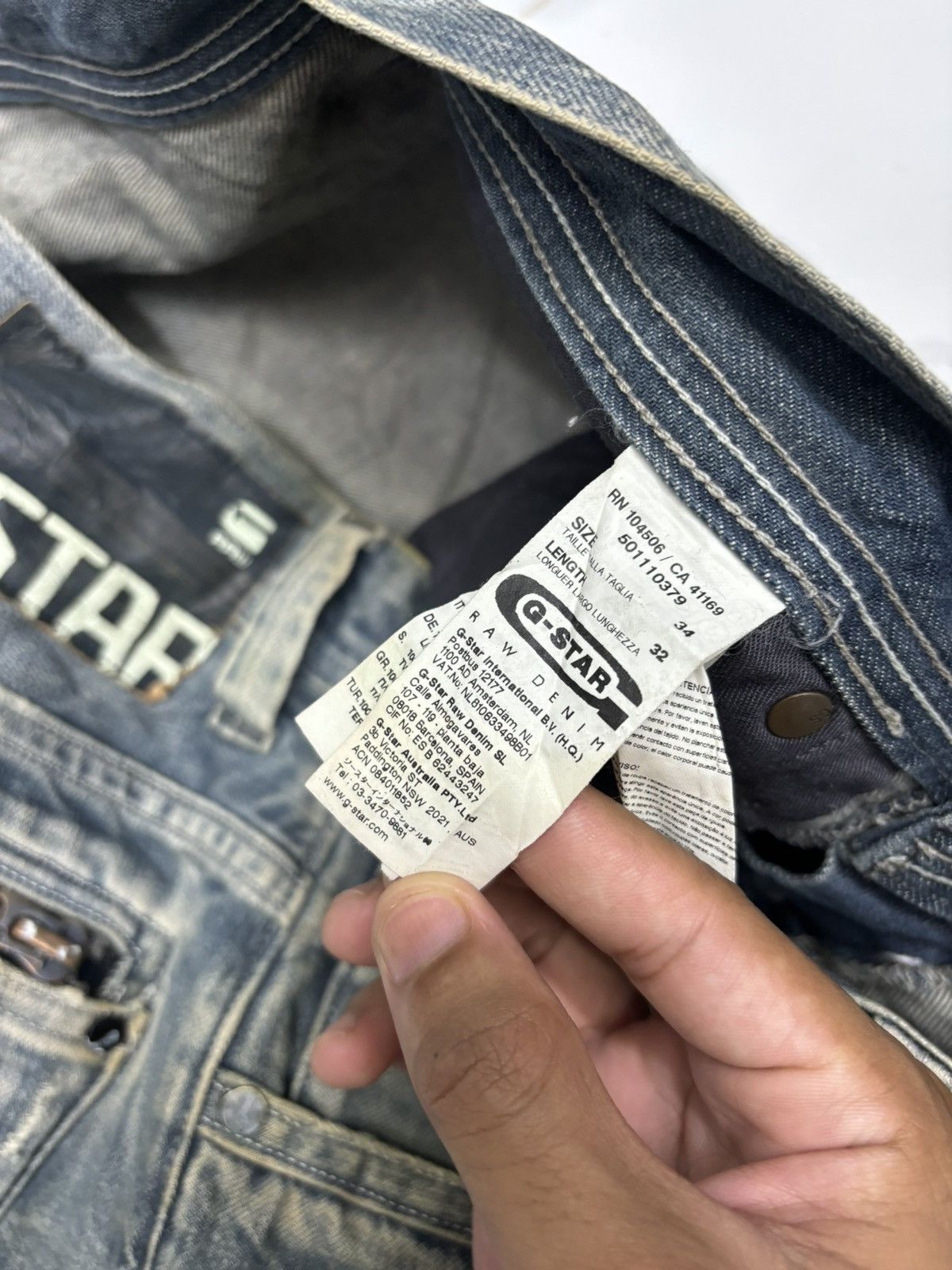 G-Star 🔥G-STAR RAW HOMELESS DISTRESSED DENIM UNDERCOVER STYLE Size US 35 - 14 Thumbnail