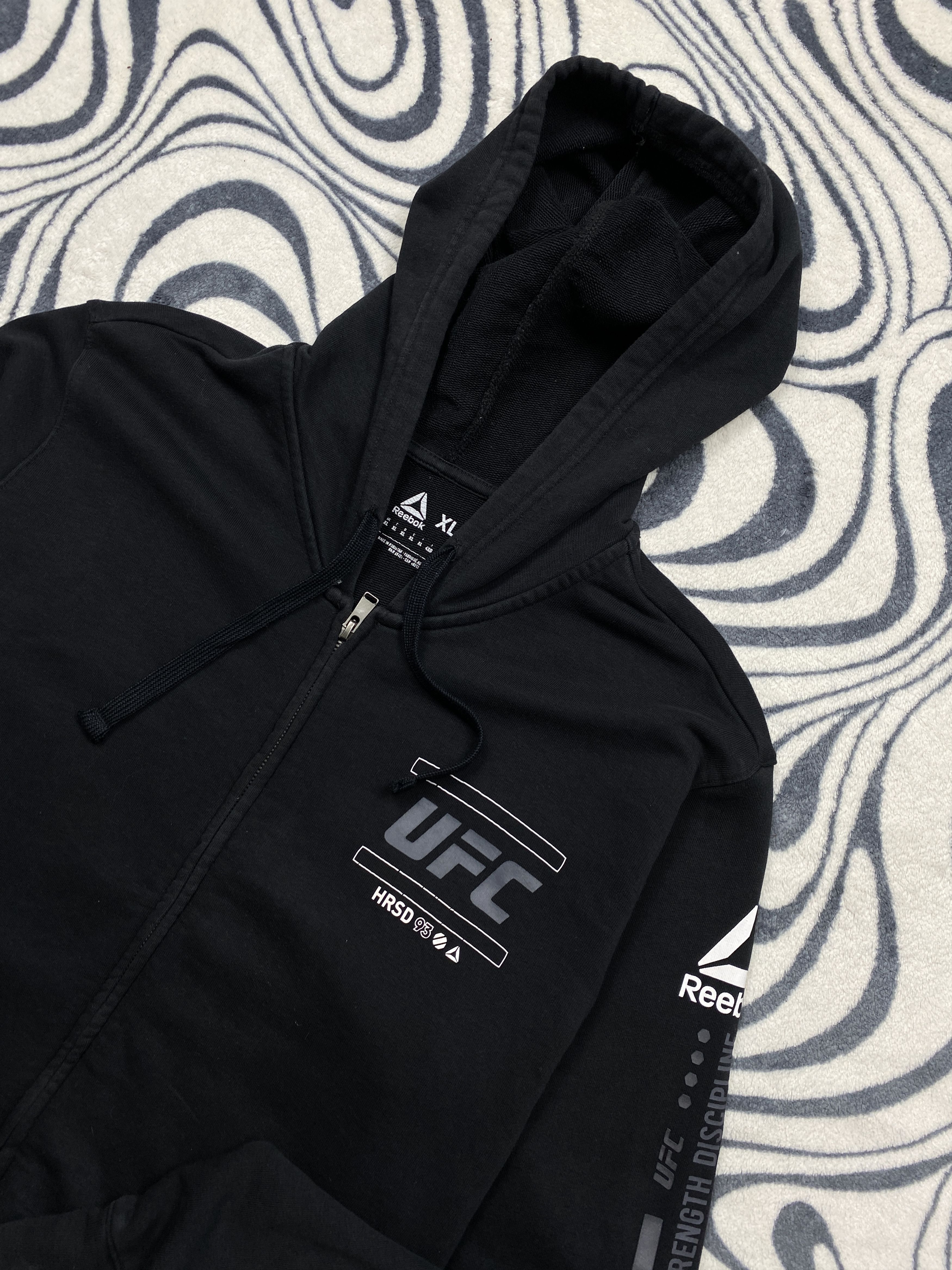 Reebok × UFC Reebok UFC Mens Zip Hoodie Y2K Tapout Size US XL / EU 56 / 4 - 4 Thumbnail