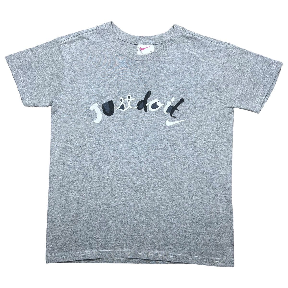 Nike × Vintage Vintage 1990s Nike Just Do It Spell Out Swoosh Graphic Tee Size US S / EU 44-46 / 1 - 1 Thumbnail