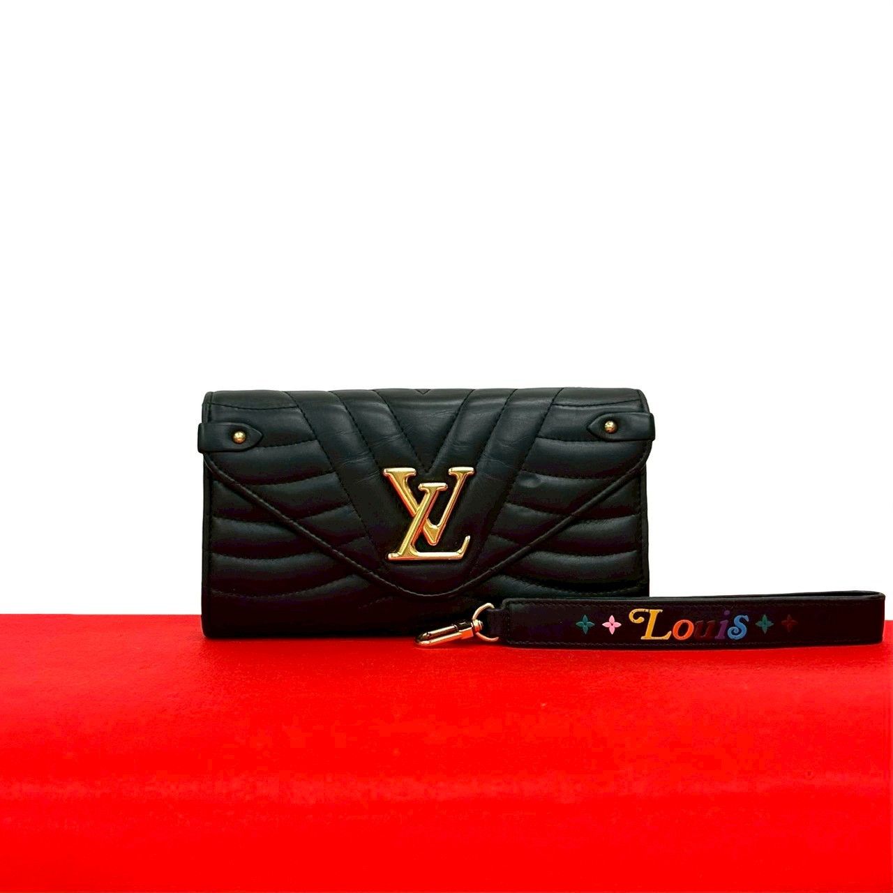 Louis Vuitton Louis Vuitton Louis Vuitton New Wave Leather Wallet Leather Long Wallet DUTY FREE for USA Size ONE SIZE - 1 Thumbnail