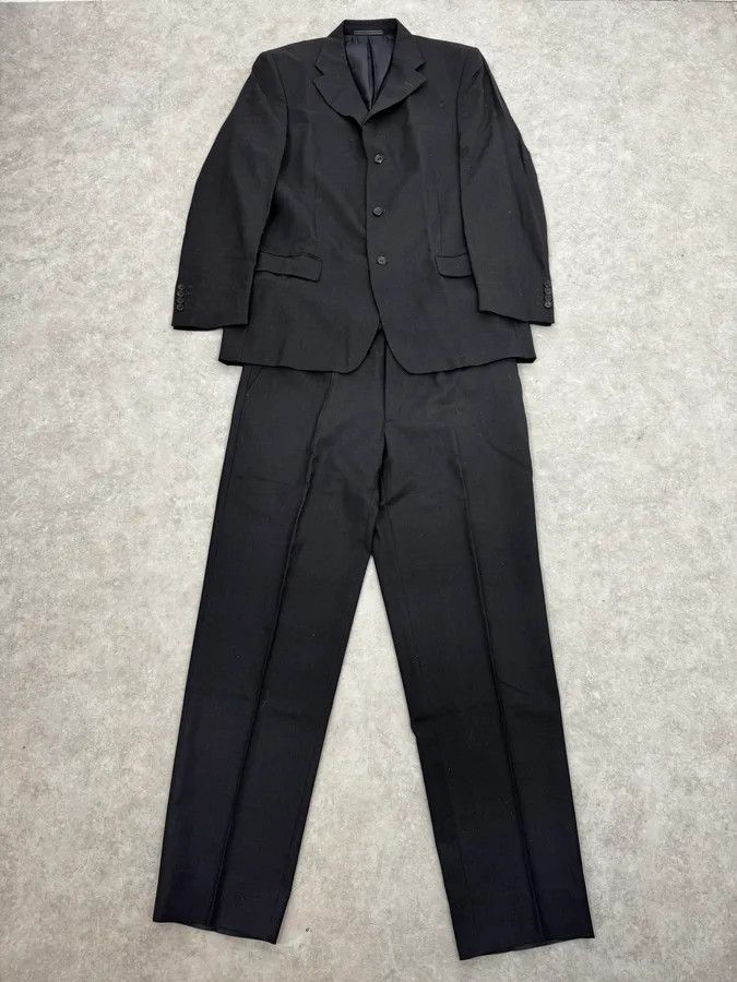 Gucci 2000s Gucci Black Classy Tailored Blazer & Pants Size 44R - 2 Thumbnail