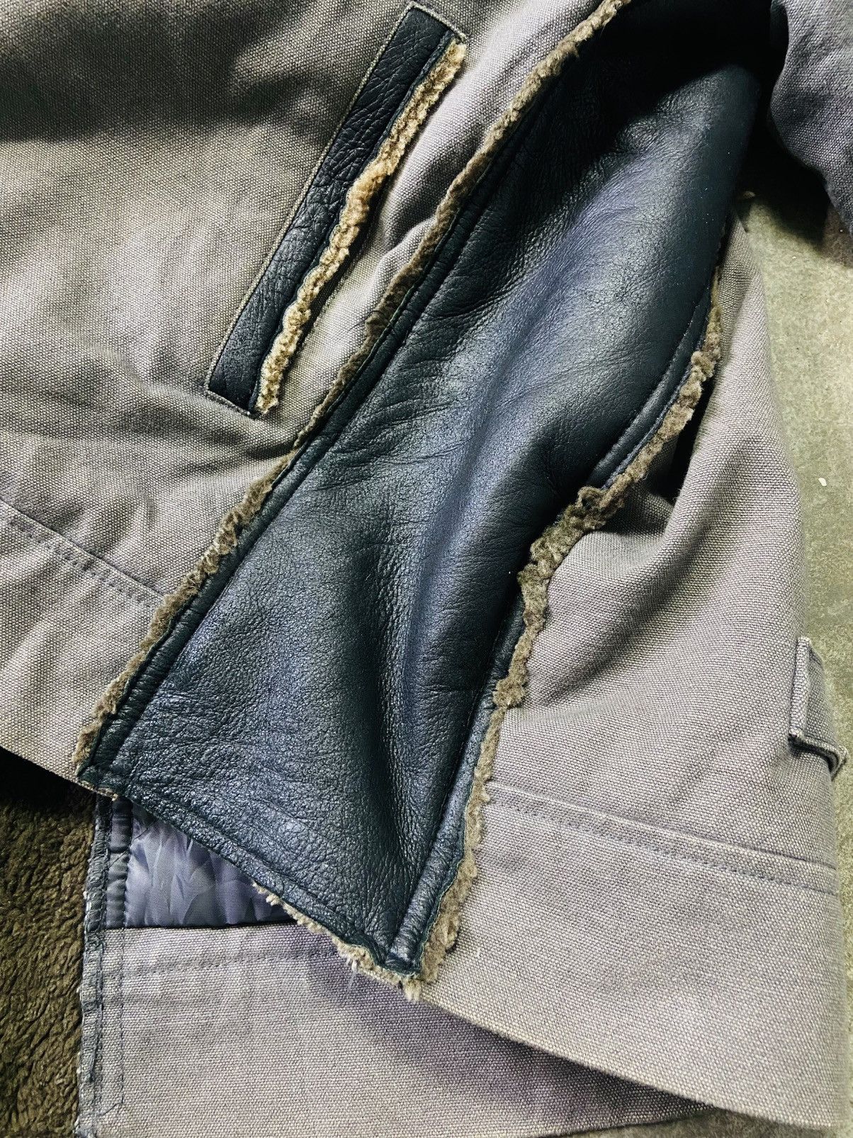 Designer Vintage Rallys Duck Canvas + Leather Zipper Jacket Size US L / EU 52-54 / 3 - 15 Thumbnail