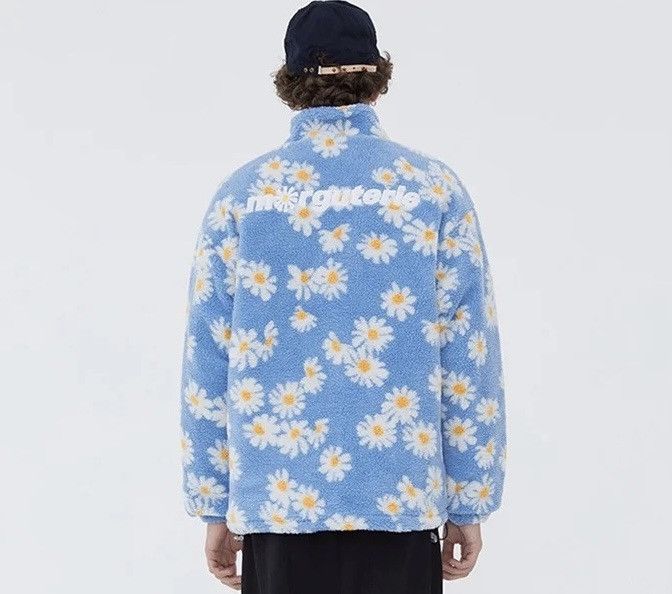 Other Daisy Floral Graphic Blue Fleece Jacket Size US L / EU 52-54 / 3 - 5 Thumbnail