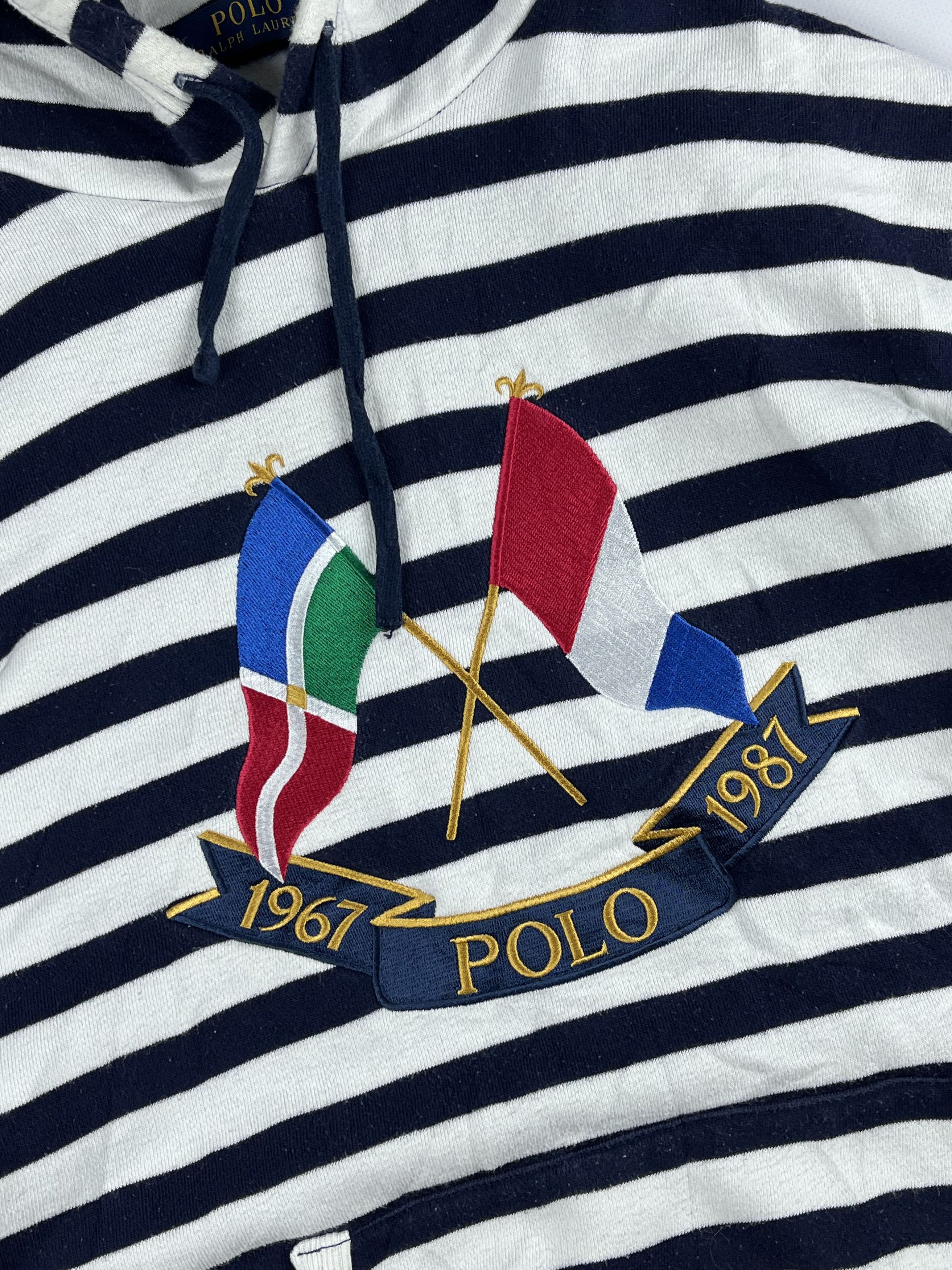 Polo Ralph Lauren × Ralph Lauren × Vintage Ralph Lauren Cross flags 1992 Stadium Hoodie Size US S / EU 44-46 / 1 - 2 Thumbnail