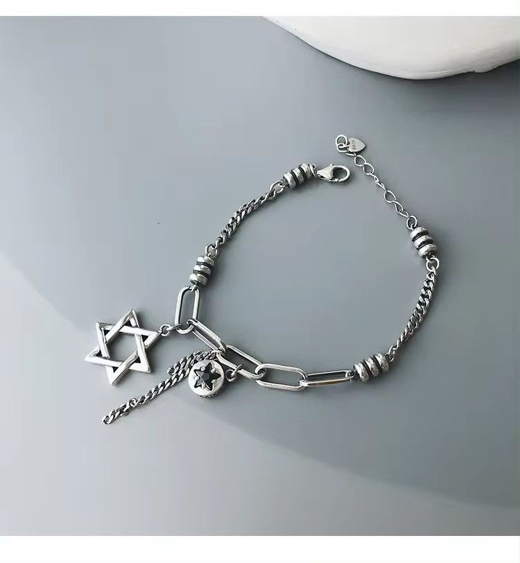 Jewelry Pentagram Thick Chain Bracelets Size ONE SIZE - 3 Thumbnail