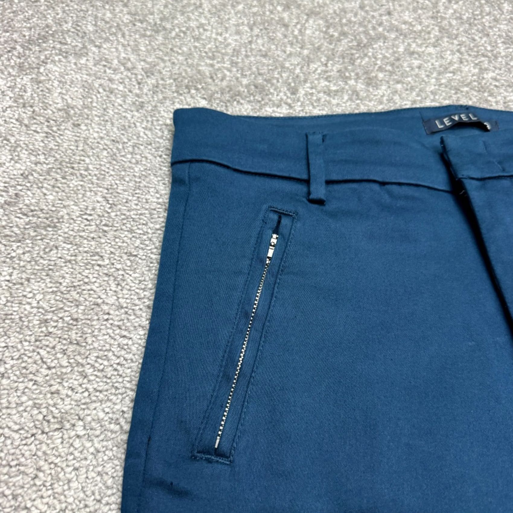Altea Level 99 Nocturnal Flared Stretch Pants Womens 27 Teal Blue Zip Pockets Mid Rise Size 27" / US 4 / IT 40 - 6 Thumbnail
