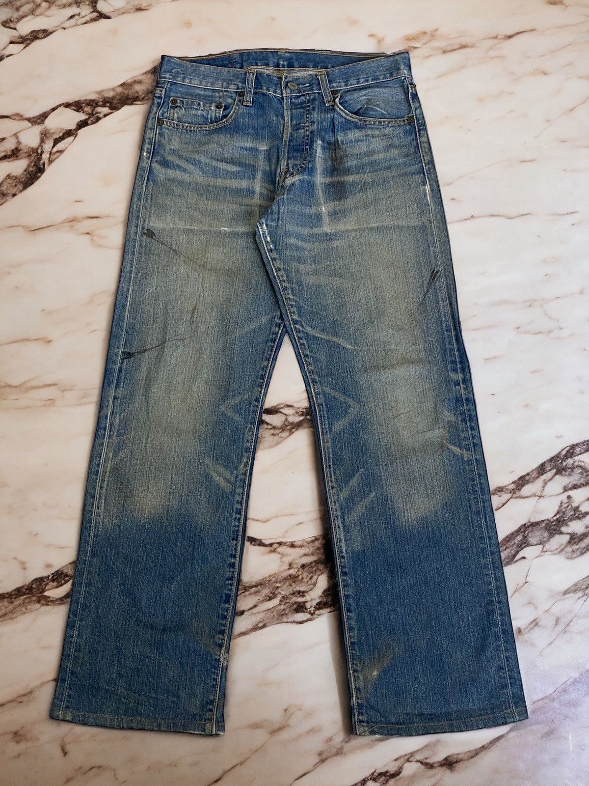 Levis Vintage Clothing 501 XX 359 Button Fly Distress Denim