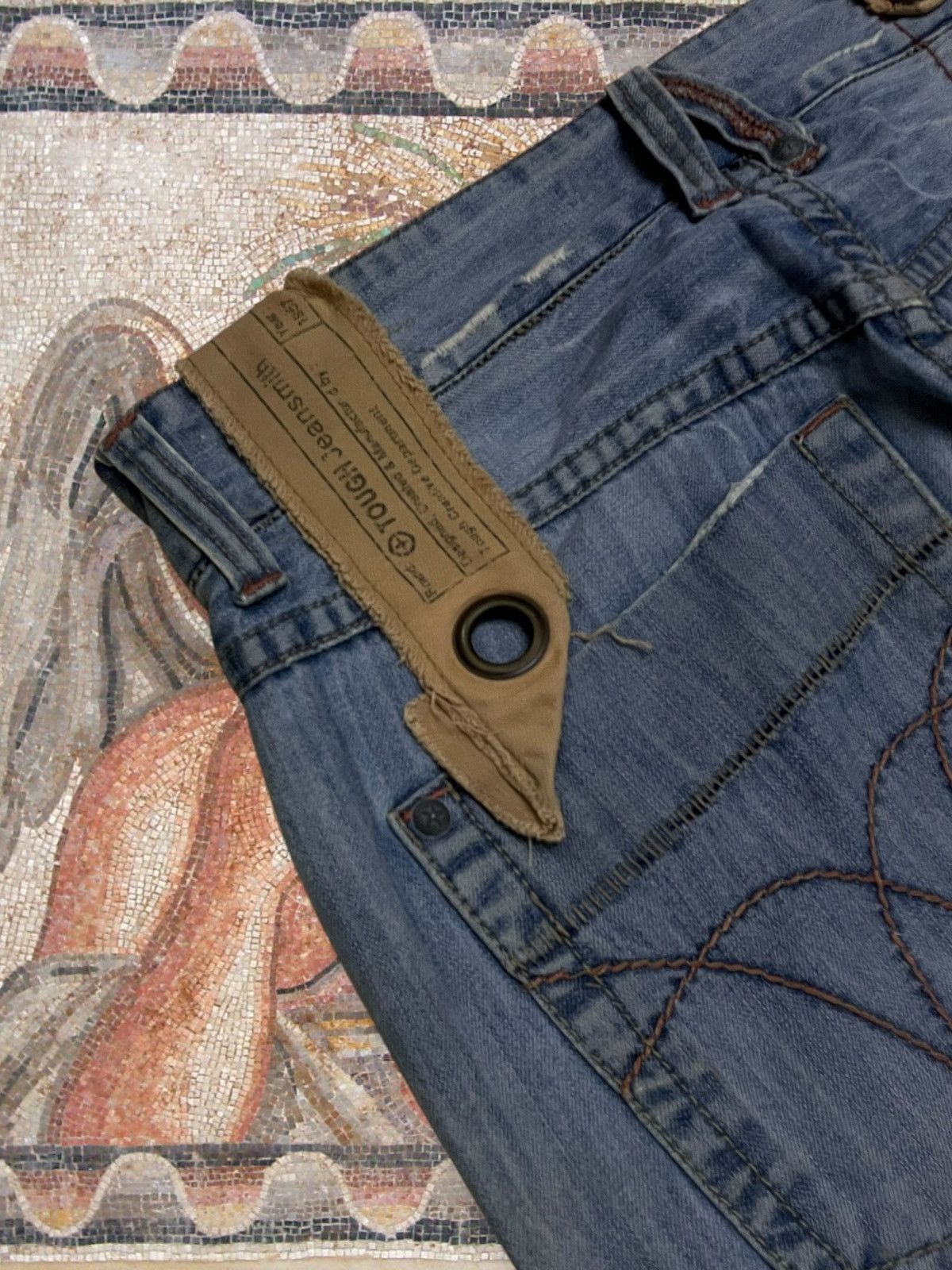 Japanese Brand Vintage 1990s OG Designer Japan Tough Serial Killer Denim Size US 34 / EU 50 - 16 Thumbnail