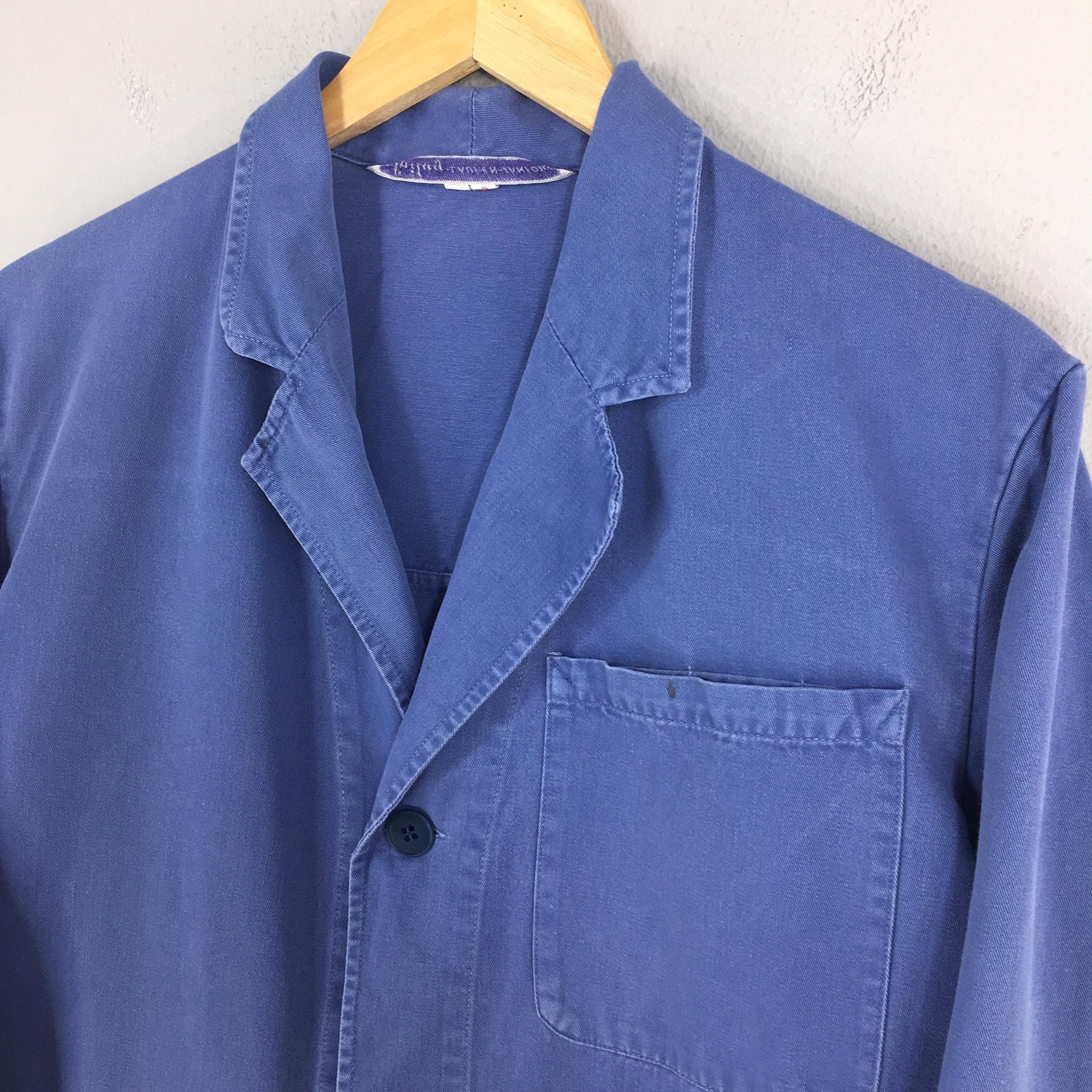 Le Laboureur Vintage 80s Chore Spilag Work Sanfor Jacket Medium Size US M / EU 48-50 / 2 - 3 Thumbnail