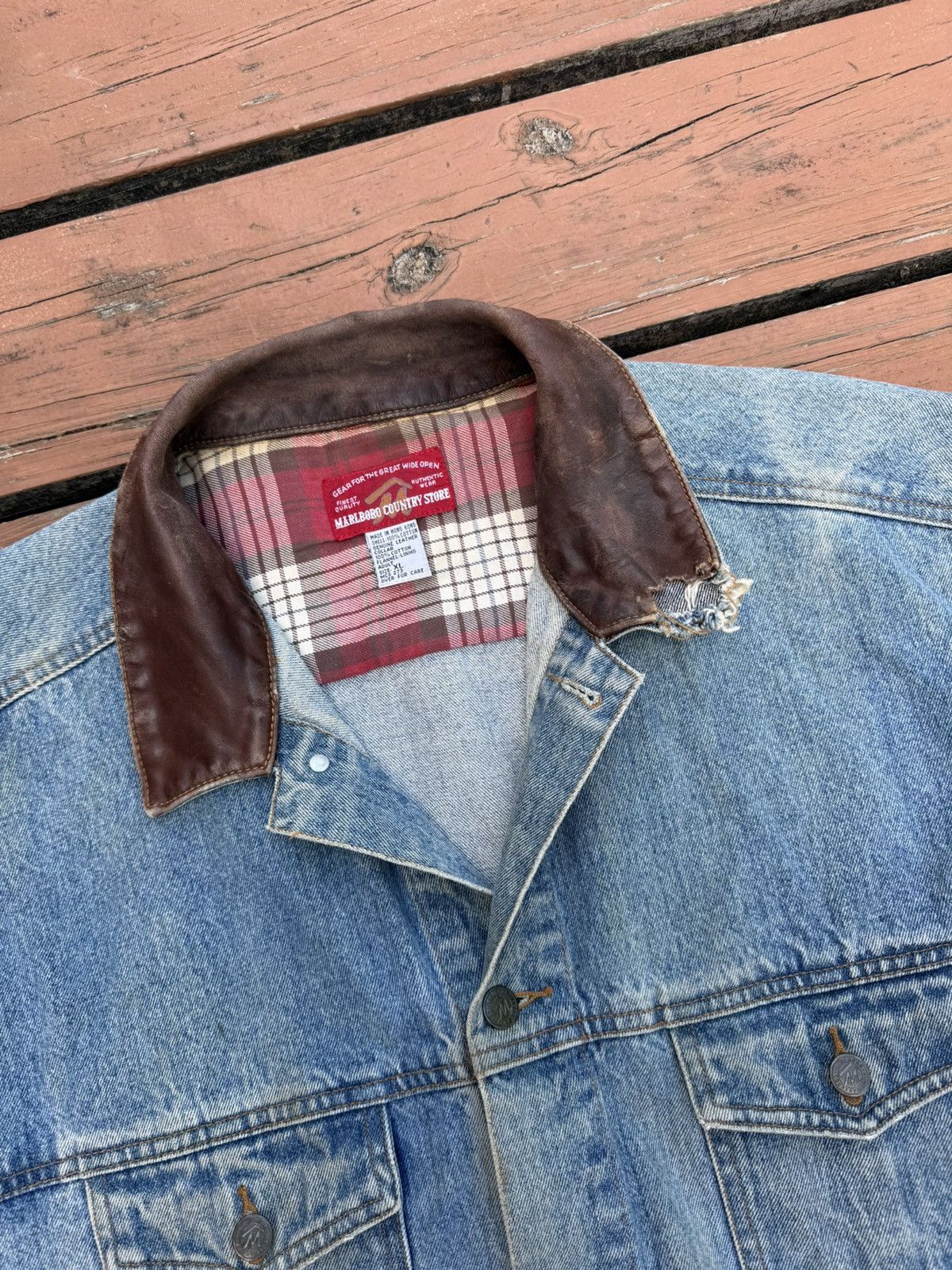 Marlboro Vintage Marlboro Denim Jacket Size US XL / EU 56 / 4 - 4 Thumbnail