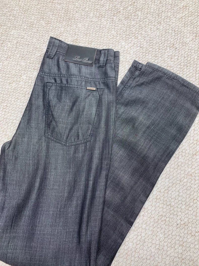 Loro Piana LORO PIANA Light gray denim men's pants Size US 31 - 1 Thumbnail