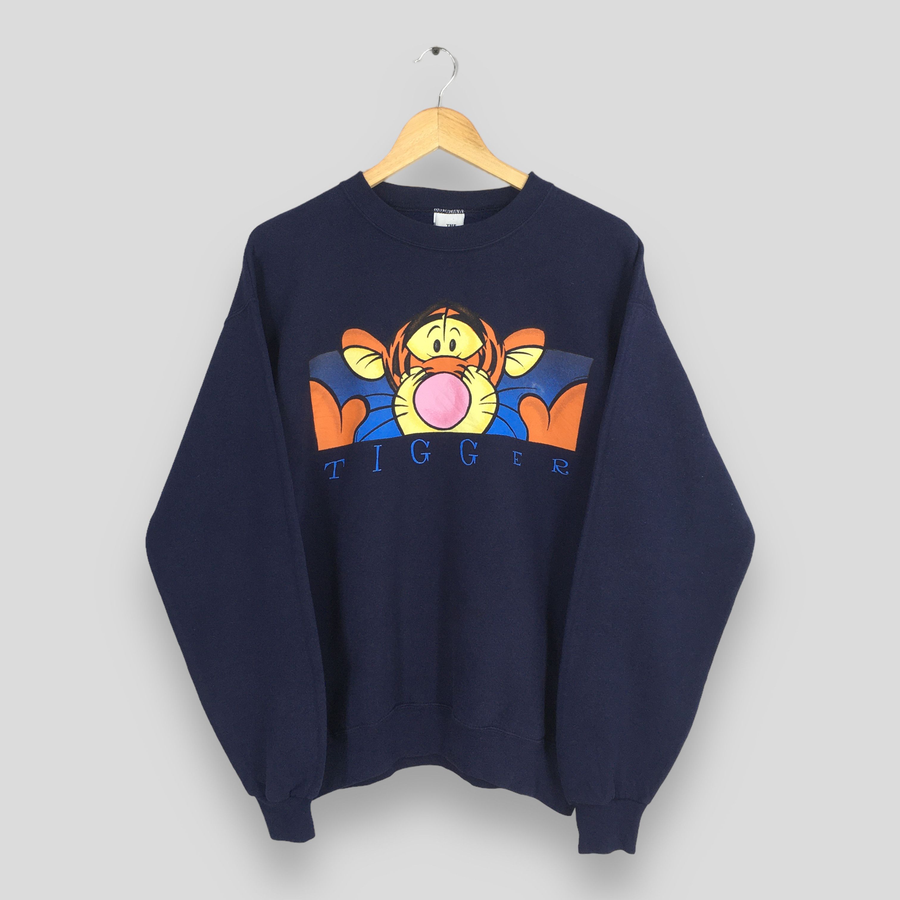 Disney × Vintage Vintage 90s Tigger Disney Blue Sweatshirt Small Size US S / EU 44-46 / 1 - 1 Thumbnail