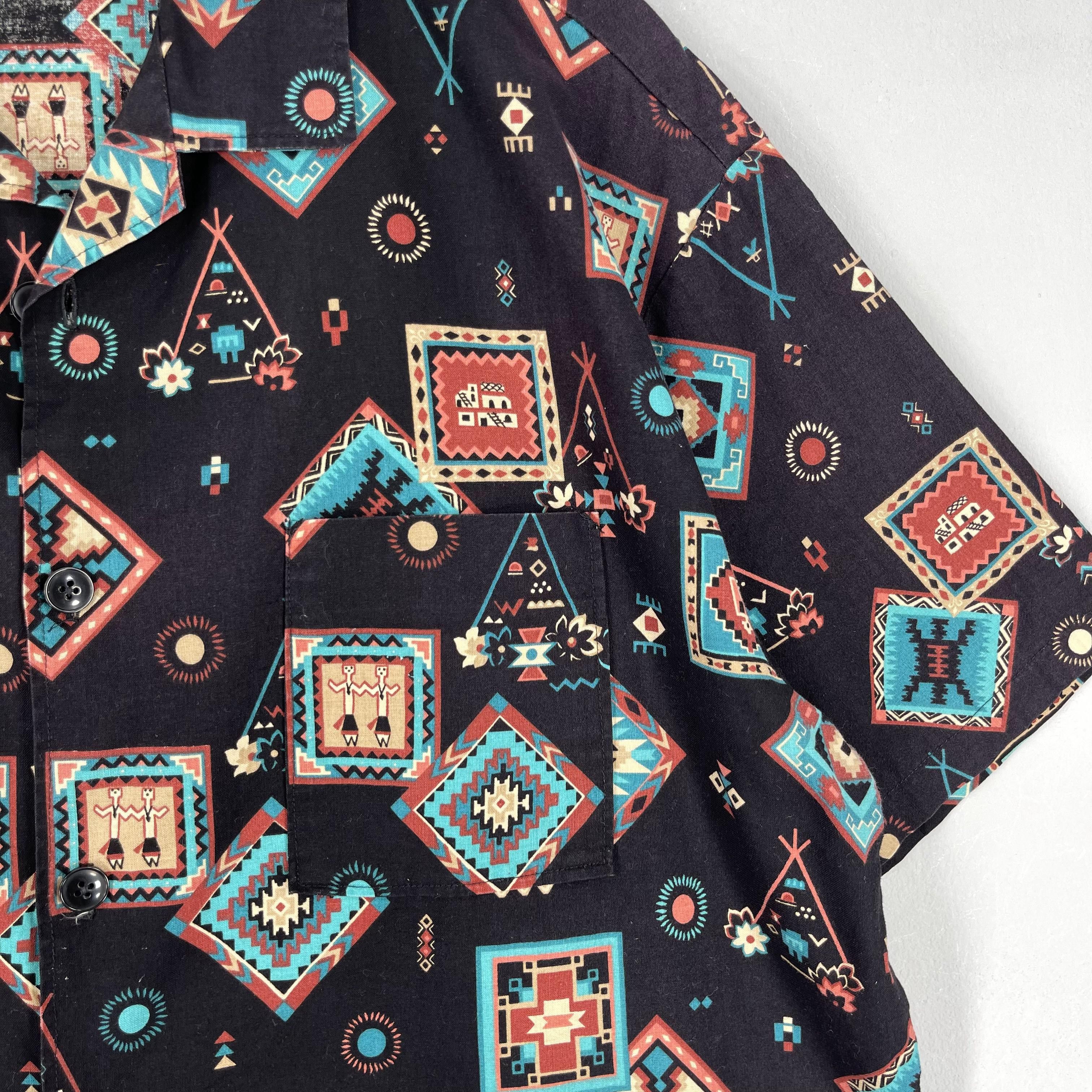 Cowboy Equipment Vintage Abstract Native Rodeo Cowboy Western Styles Shirt Size US XL / EU 56 / 4 - 3 Thumbnail