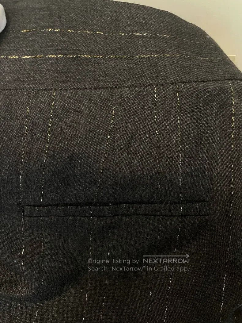 Brunello Cucinelli Brunello Cucinelli Black and Grey Gold Thread New Wool Tro Size 27" / US 4 / IT 40 - 7 Thumbnail
