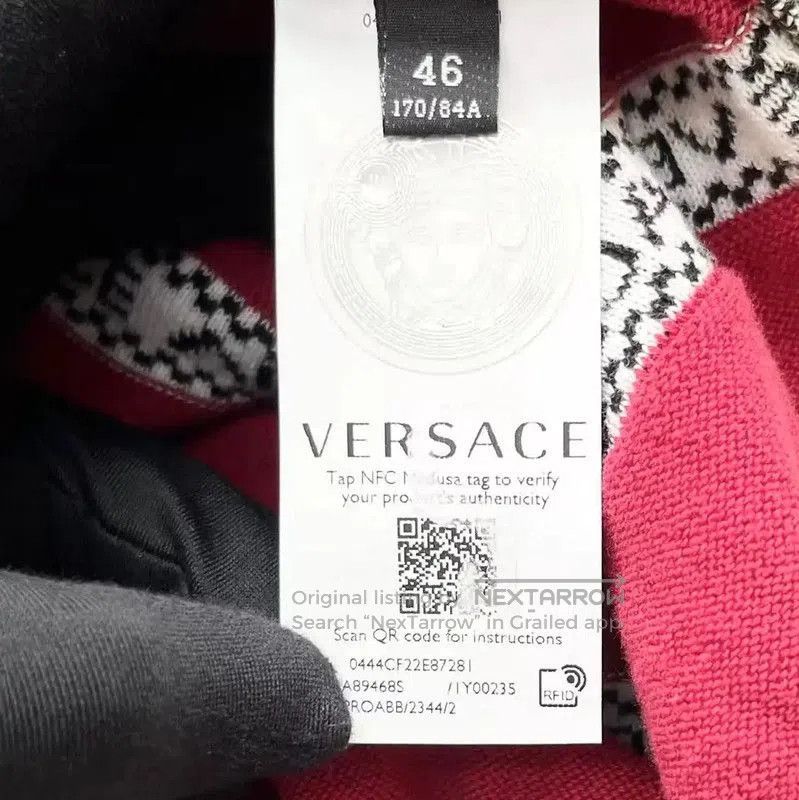Versace Versace Red Wool Embroidered Pullover Sweater . Size US L / EU 52-54 / 3 - 3 Thumbnail