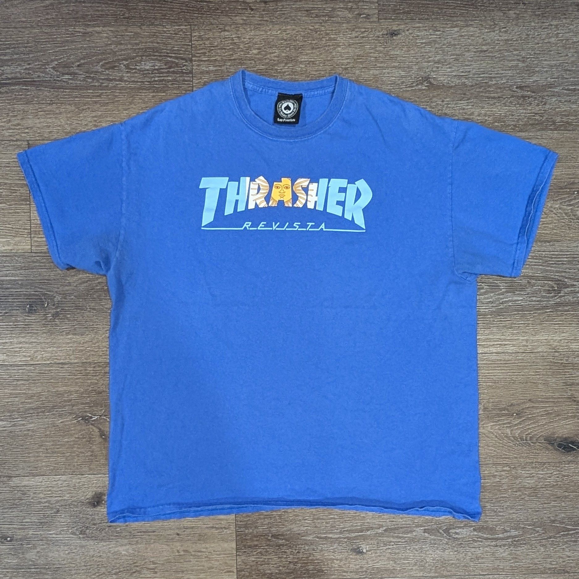 Thrasher Thrasher Revista Argentina flag blue t-shirt - SIZE XL Size US XL / EU 56 / 4 - 1 Thumbnail