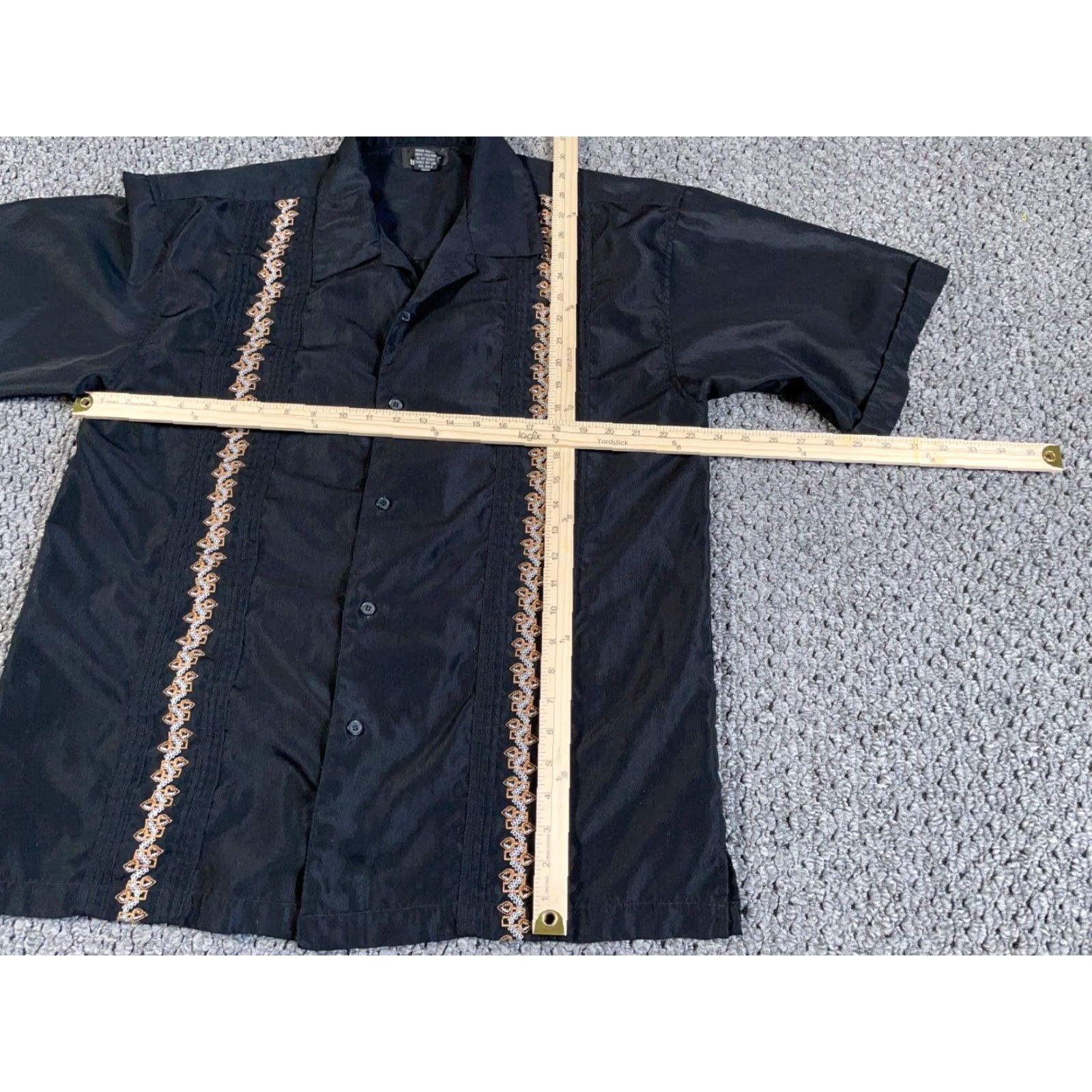 Vintage Vintage Yes Retro Resort Style Camp Collar Shirt Adult XL Black Embroidered Front Cabana Size US XL / EU 56 / 4 - 5 Thumbnail