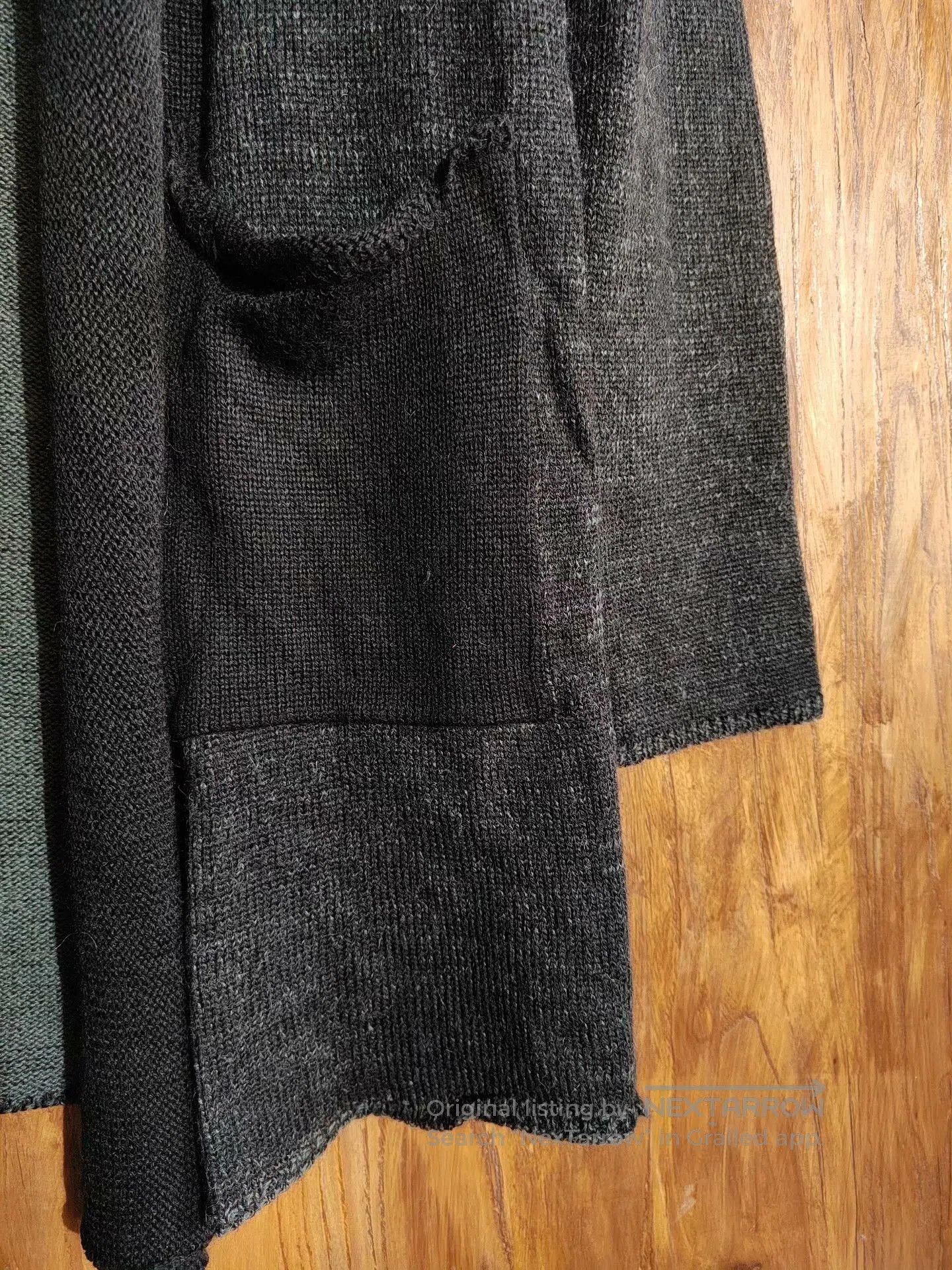 Gene Par Yukio Mishiba Yukio Mishima Black Knit Cardigan. Size US L / EU 52-54 / 3 - 4 Thumbnail