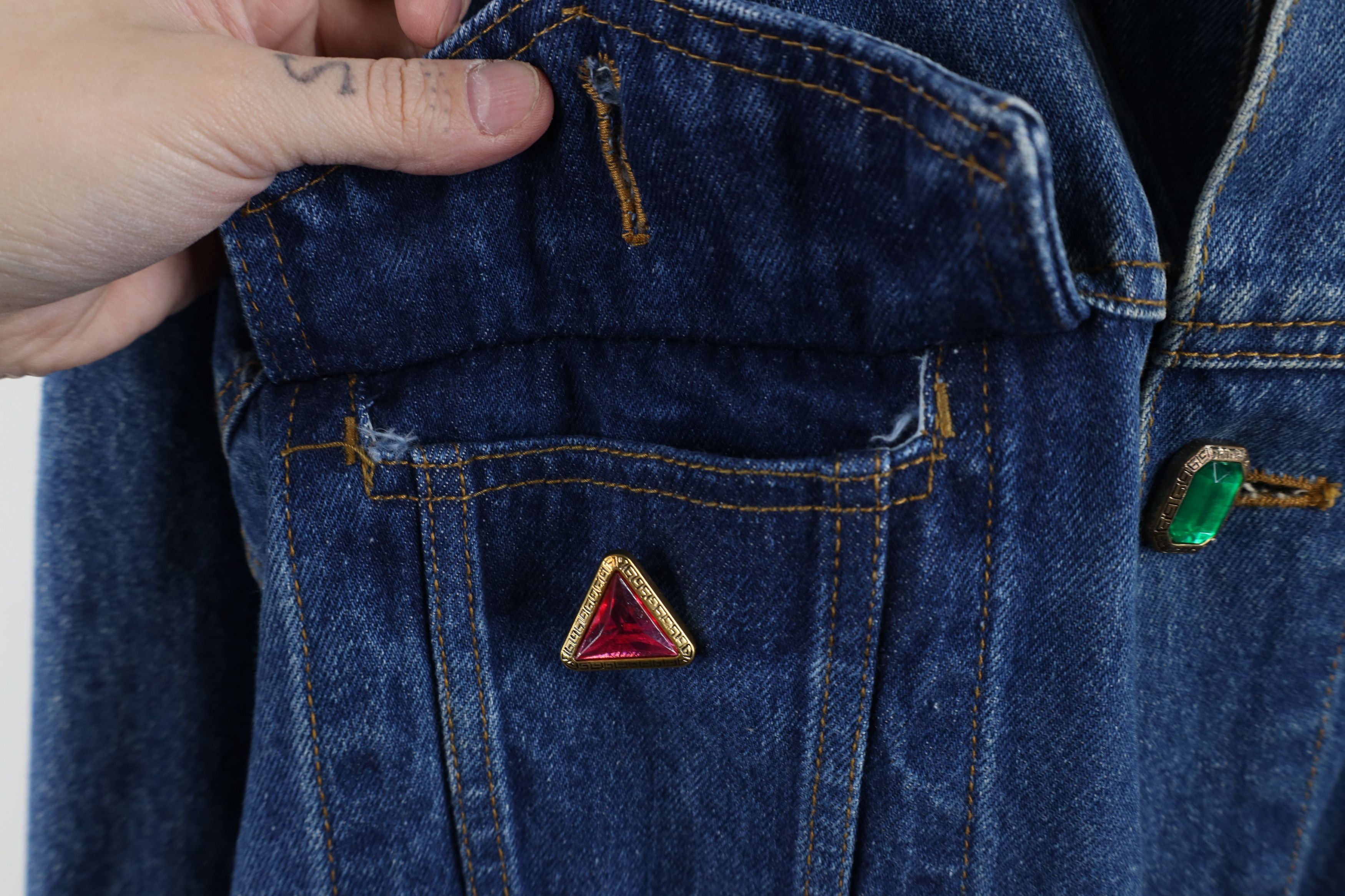 Vintage Vintage 90s Streetwear Jeweled Denim Jean Trucker Jacket Size XL / US 12-14 / IT 48-50 - 5 Thumbnail