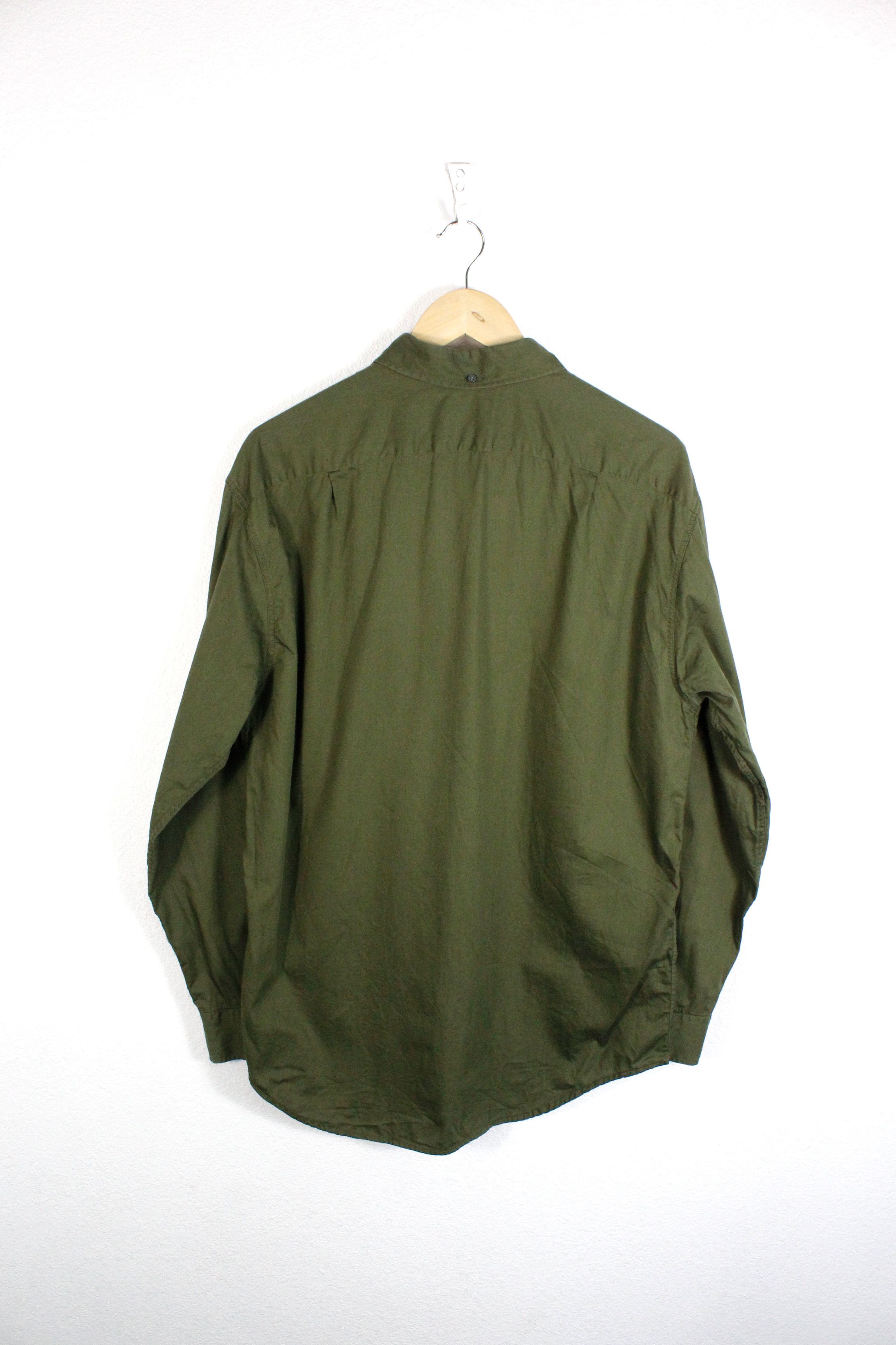 Paul Smith Vintage Paul Smith Pocket Logo Army Green Oxford Shirt L/XL Size US L / EU 52-54 / 3 - 6 Thumbnail