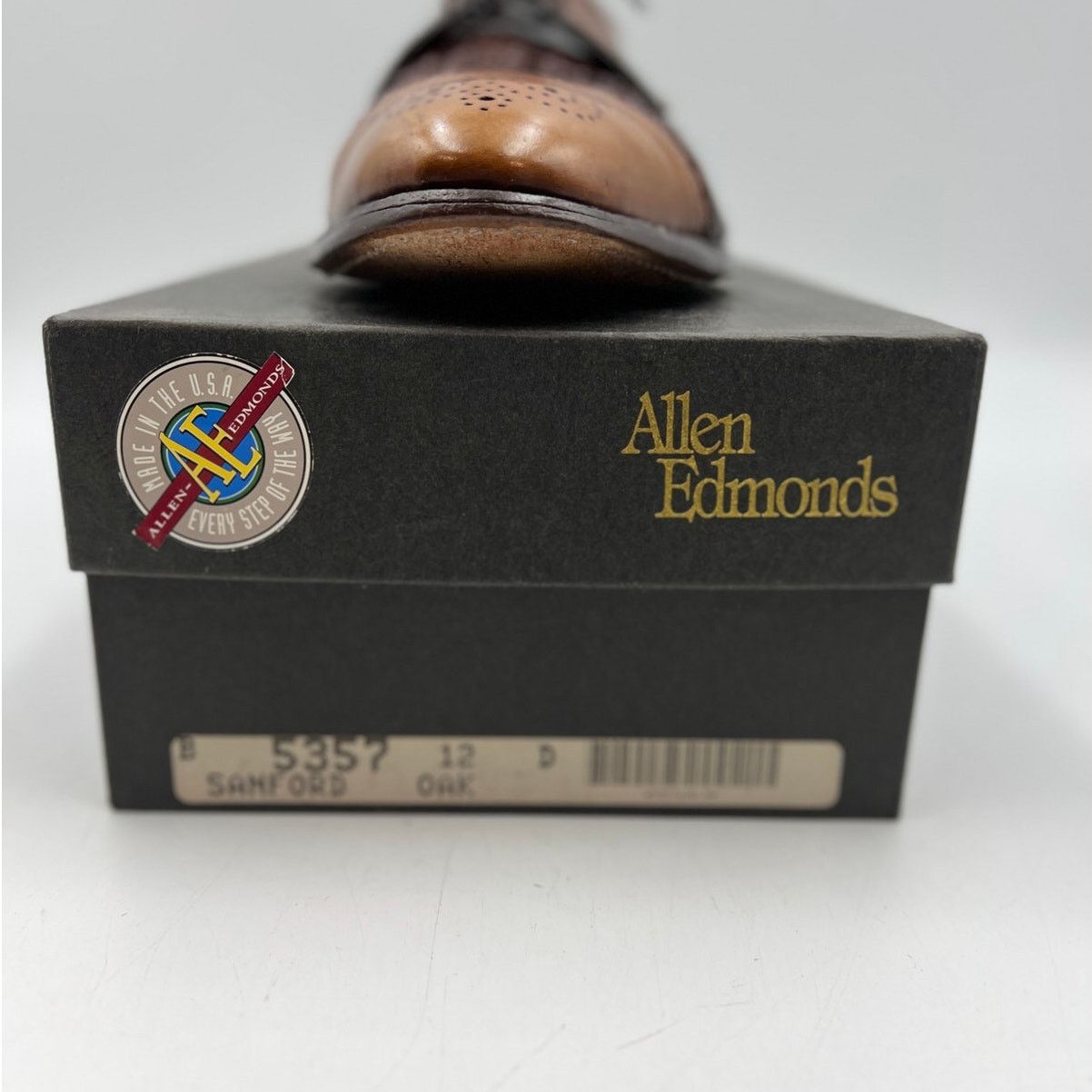 Allen Edmonds Allen Edmonds Sanford Leather Lace Ups In Oak Brown Size US 12 / EU 45 - 4 Thumbnail