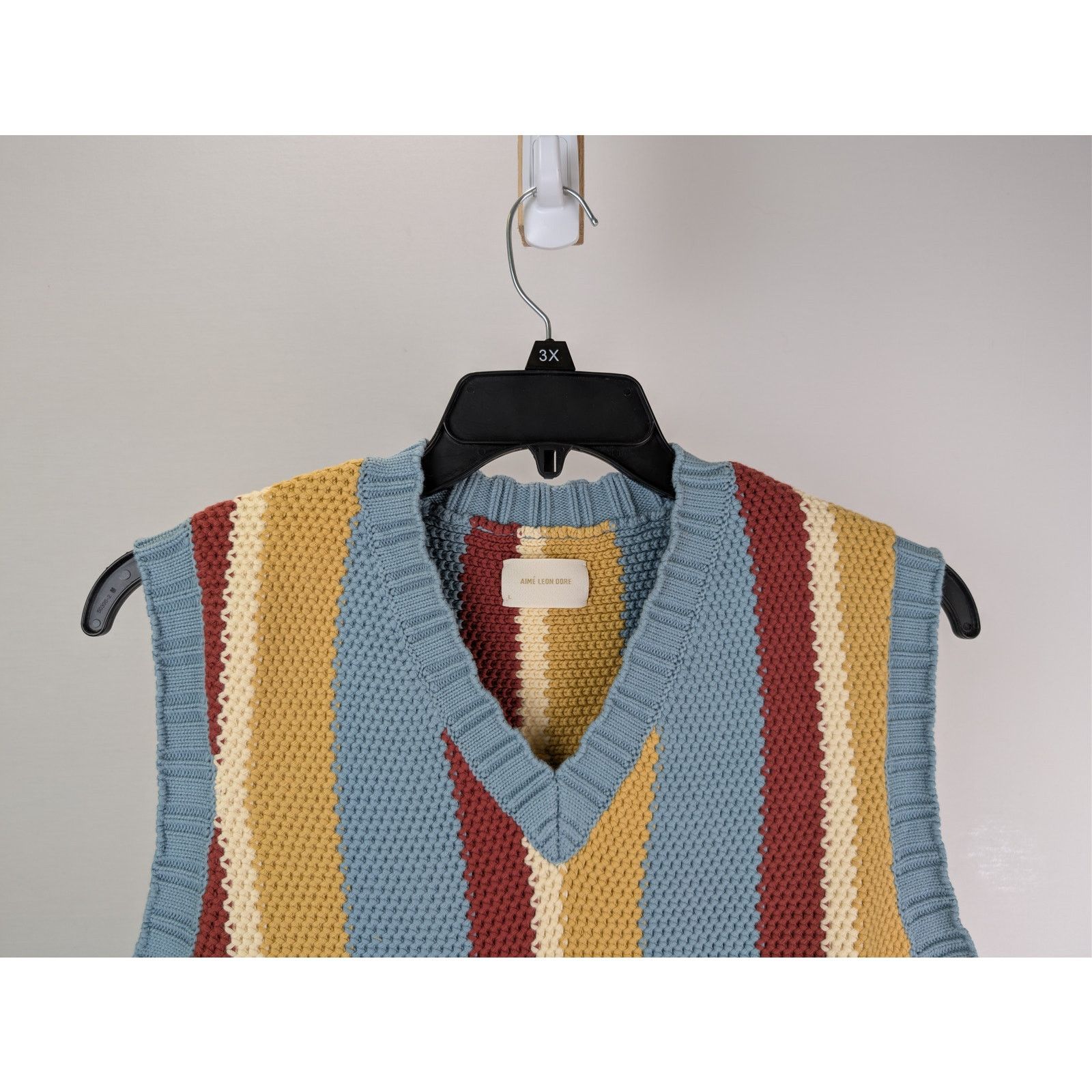 Aime Leon Dore o1rshd1 Collegaite Striped Vest in Tourmaline Size US L / EU 52-54 / 3 - 3 Thumbnail